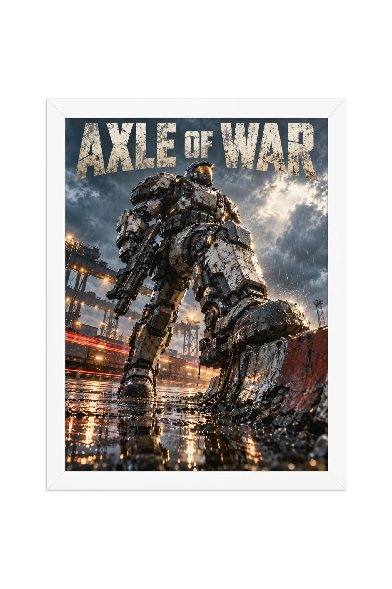 "Axle of War" Premium Wooden Framed Poster