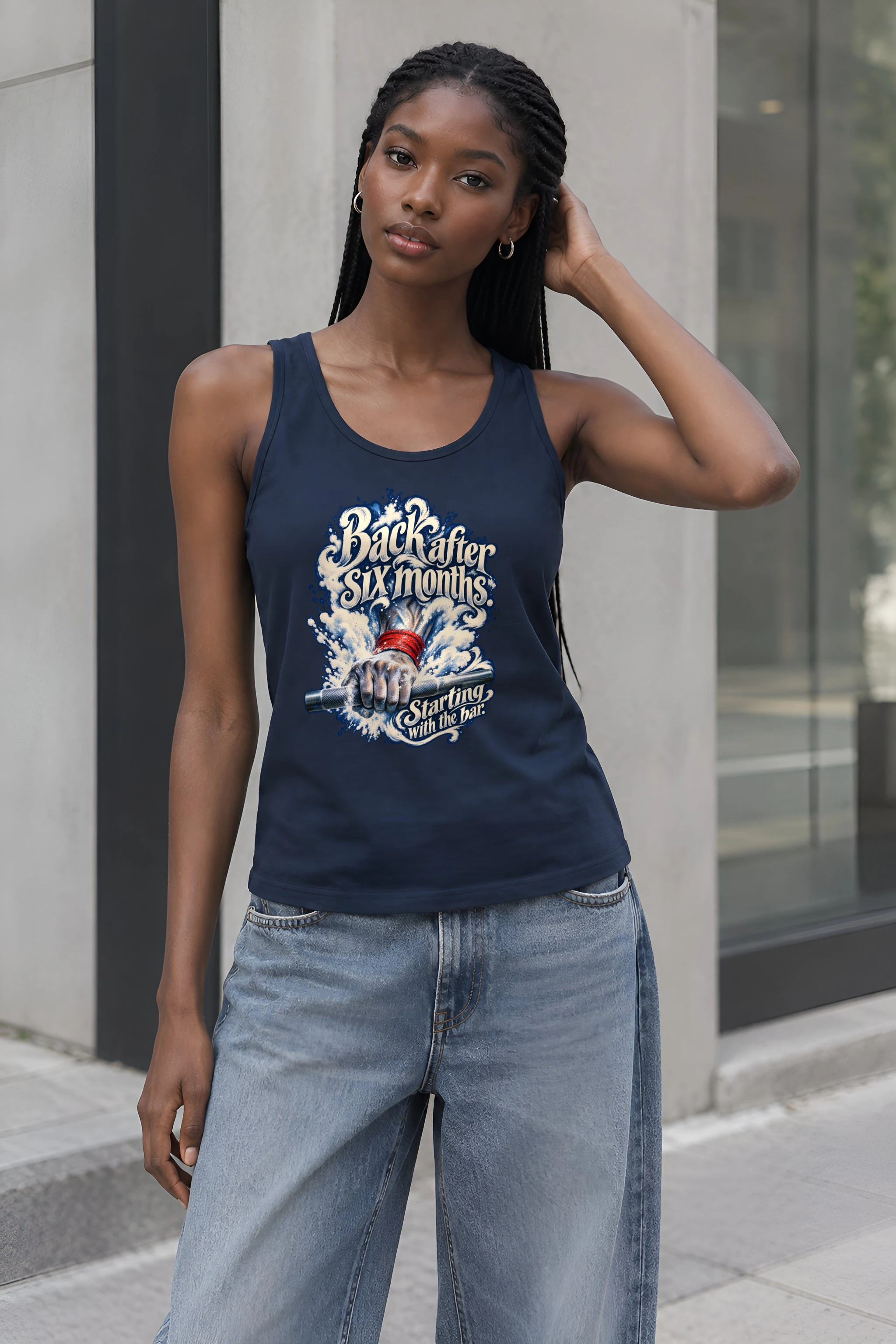 "Back After Six Months" Unisex Jersey Tank
