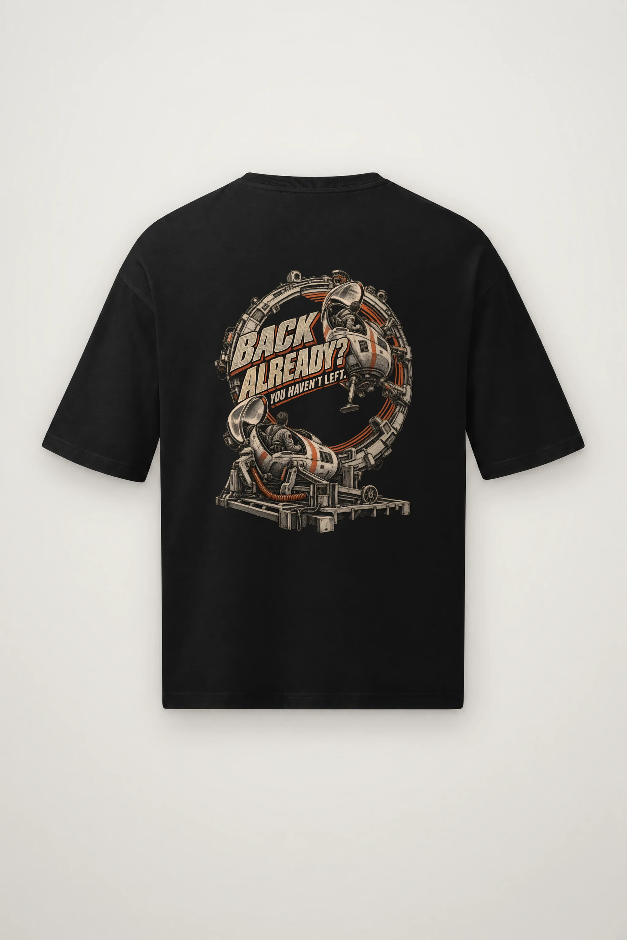 "Back Already?" Men's Oversized Heavyweight Crewneck T-Shirt