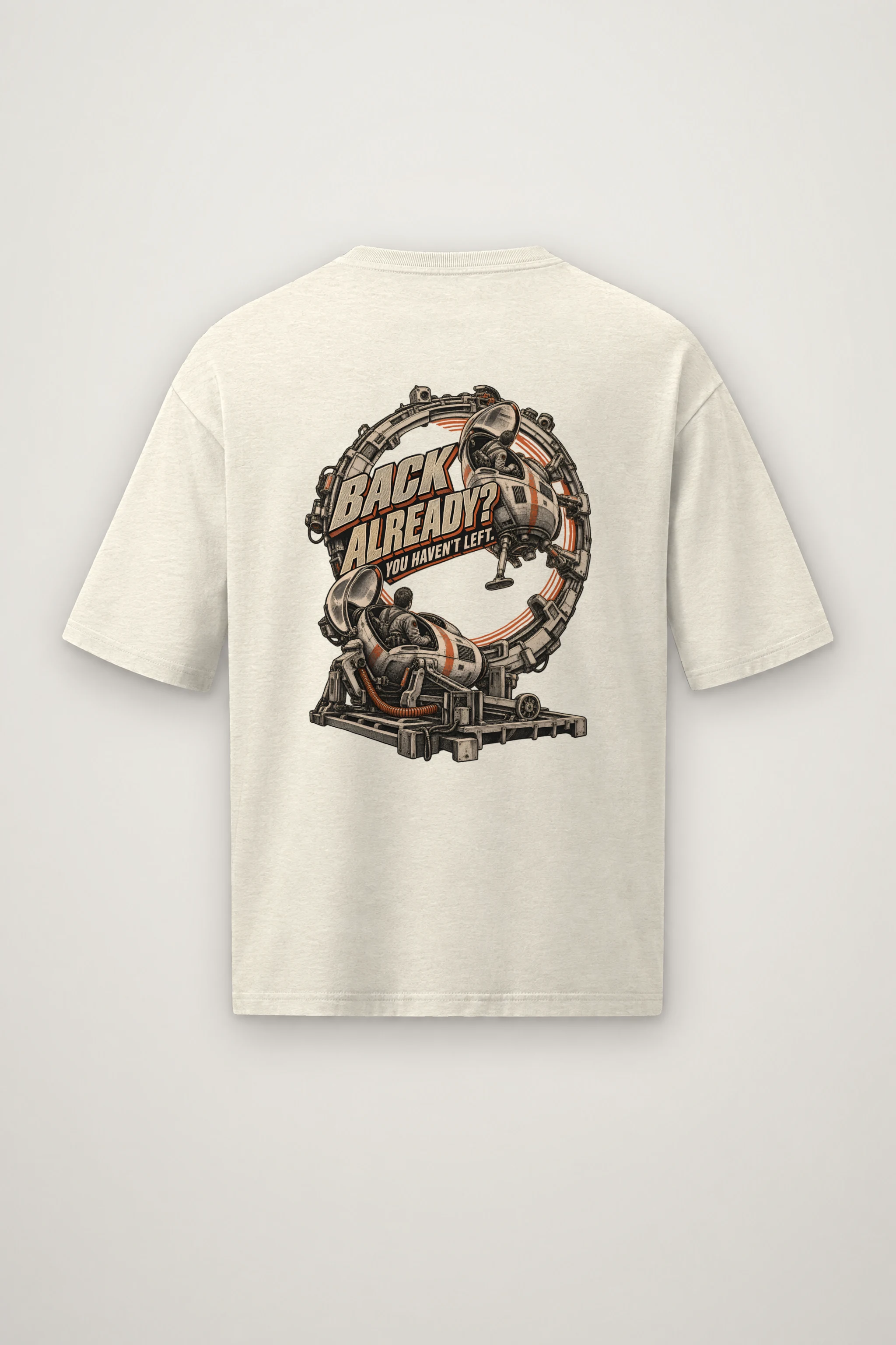 "Back Already?" Men's Oversized Heavyweight Crewneck T-Shirt