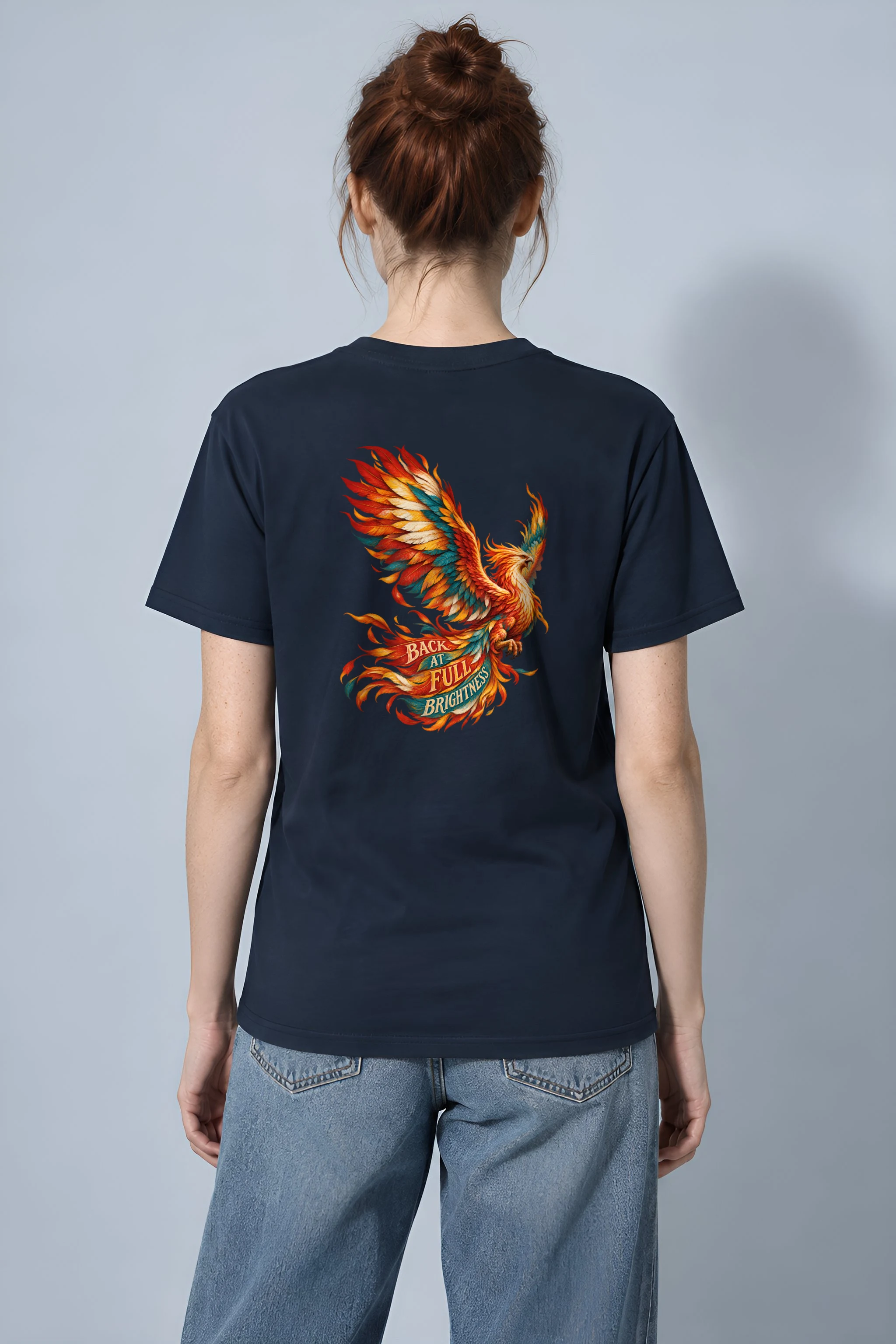 "Back at Full Brightness" Heavyweight Unisex Crewneck T-shirt
