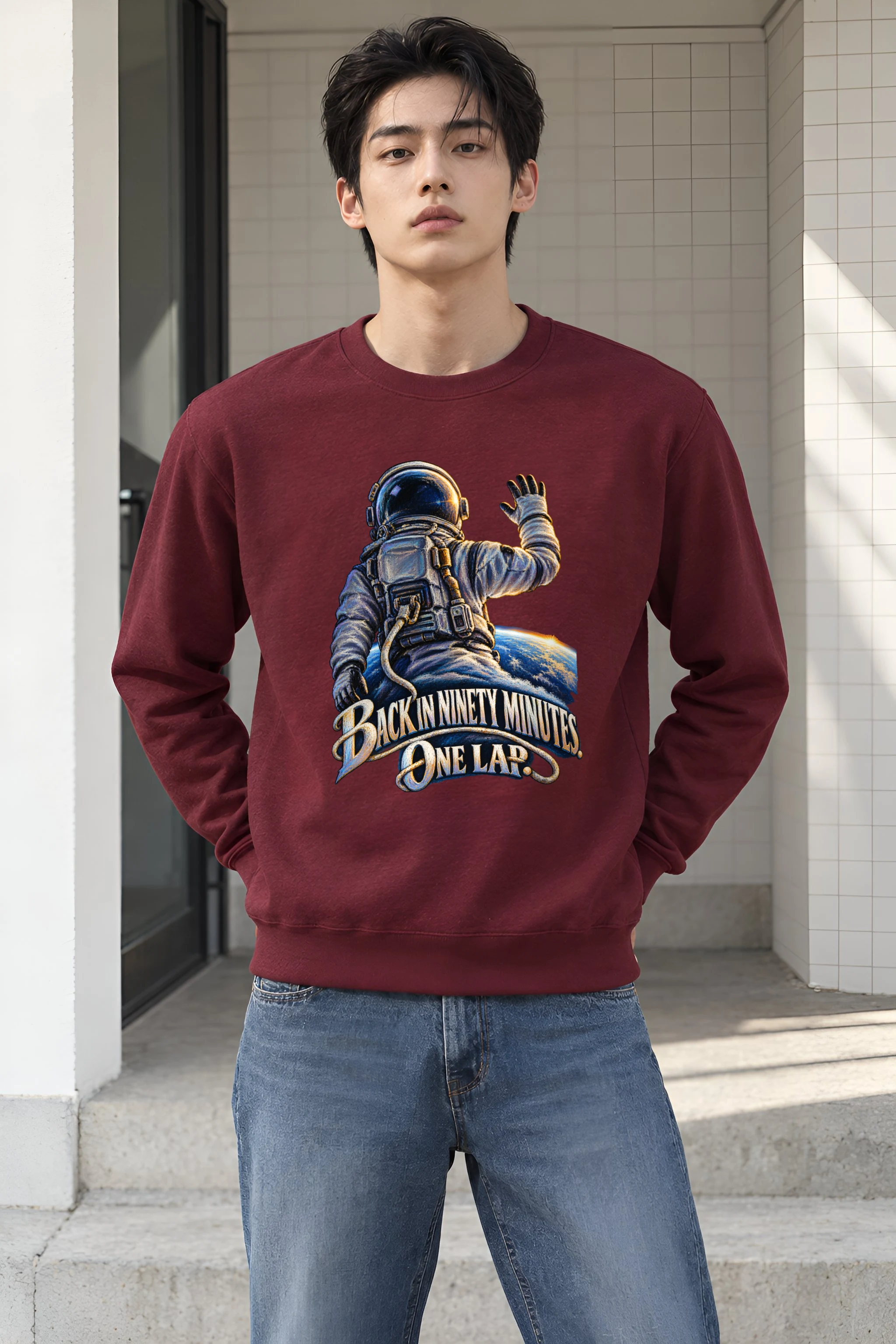 "Back In Ninety Minutes" Unisex Crewneck Sweatshirt