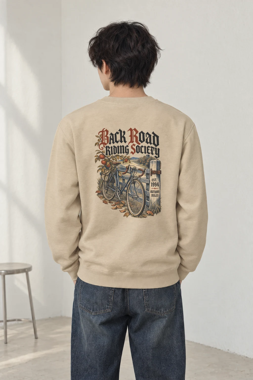 "Back Road Riding Society" Heavy Blend Unisex Crewneck Sweatshirt