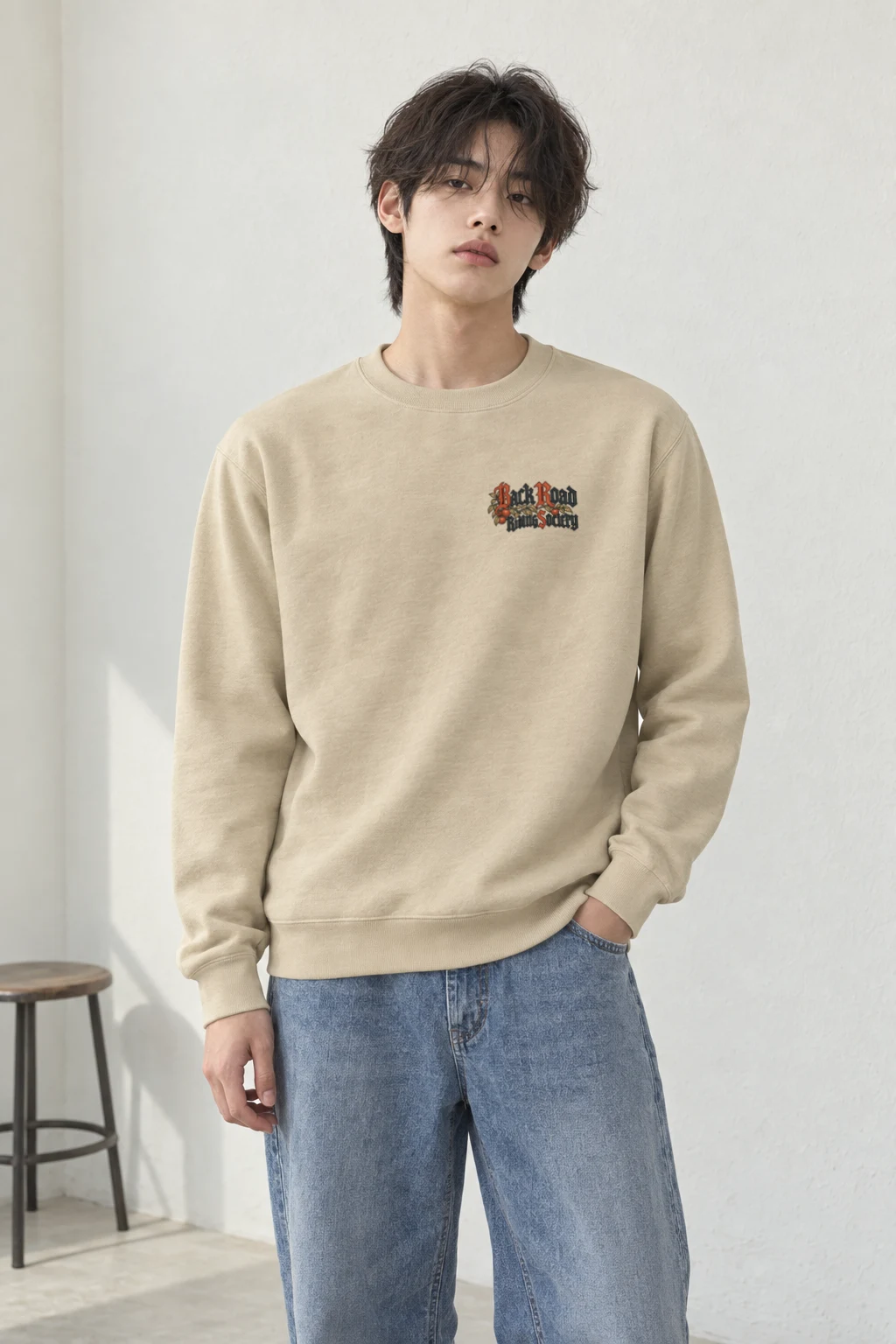 "Back Road Riding Society" Heavy Blend Unisex Crewneck Sweatshirt