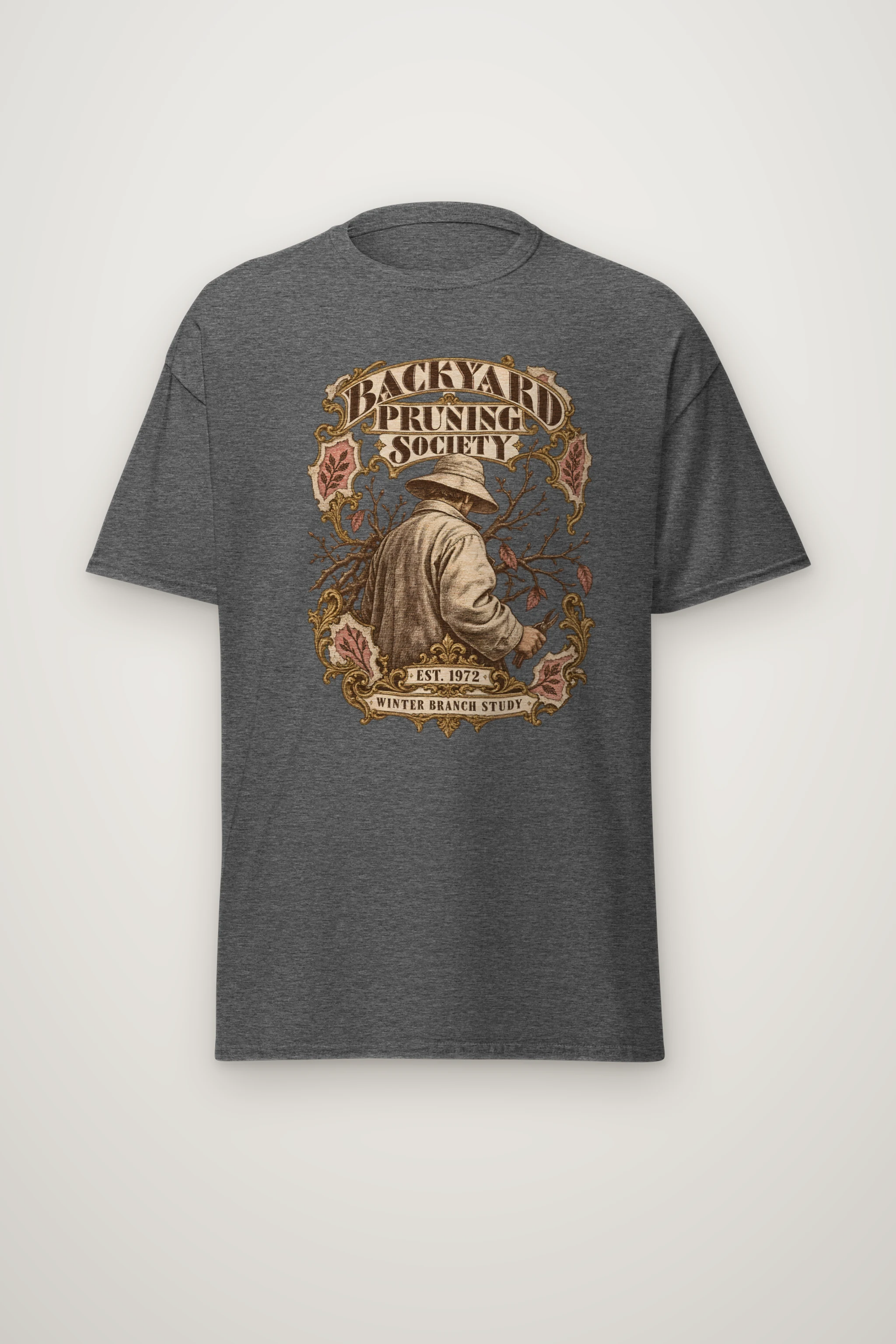 "Backyard Pruning Society" Heavyweight Unisex Crewneck T-shirt