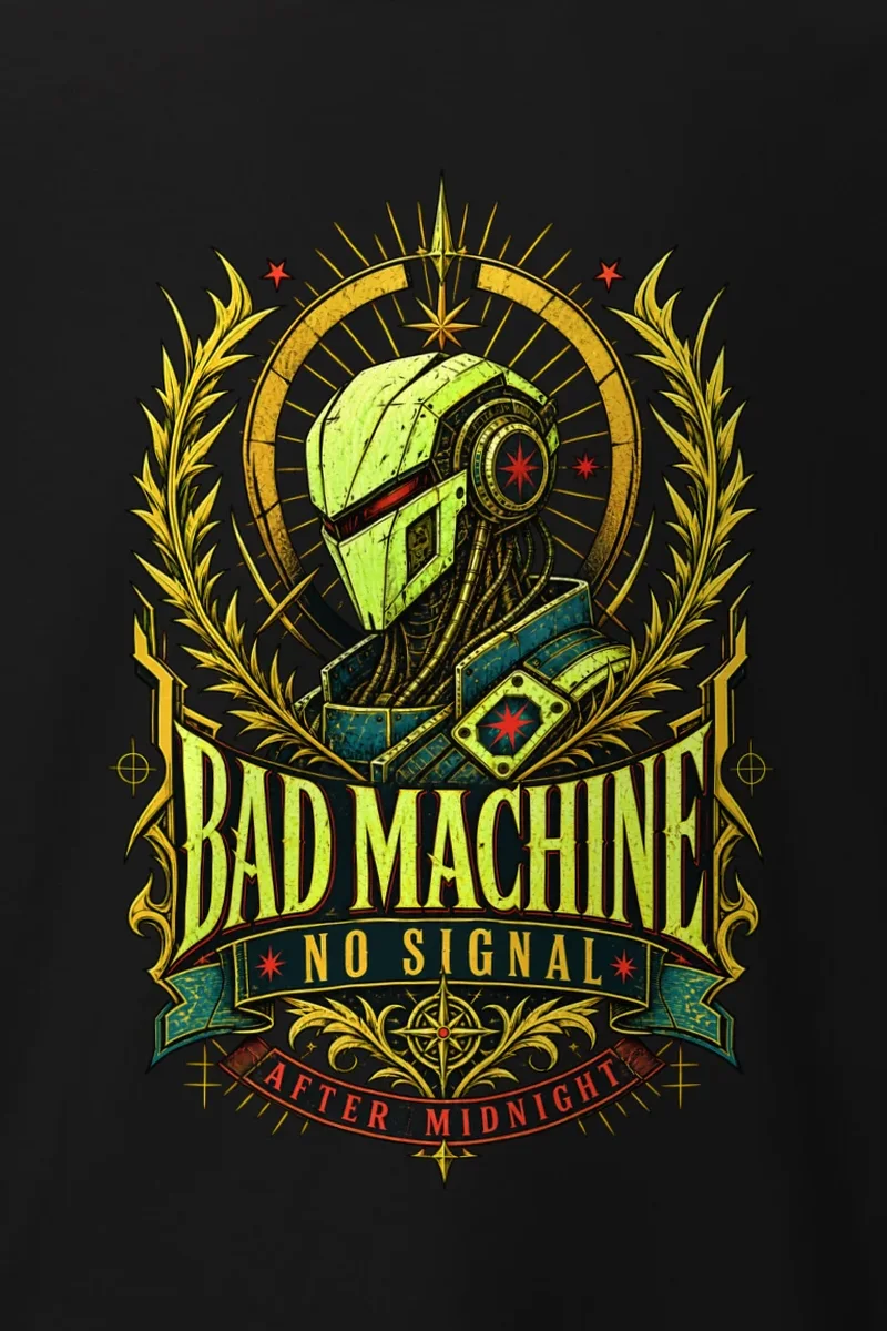 "Bad Machine" Heavyweight Unisex Crewneck T-shirt