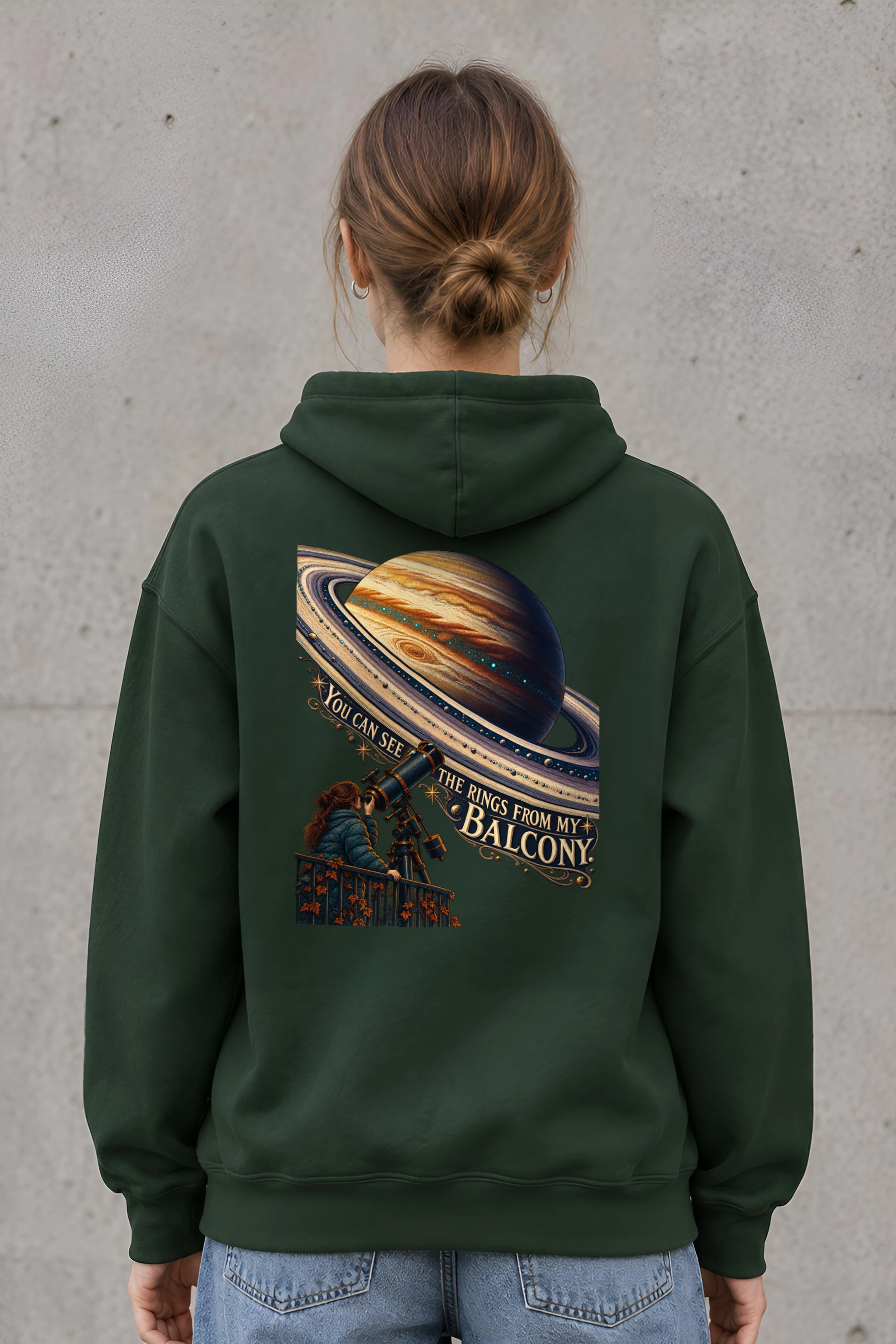 "Balcony Ring Watcher" Unisex Pullover Hoodie