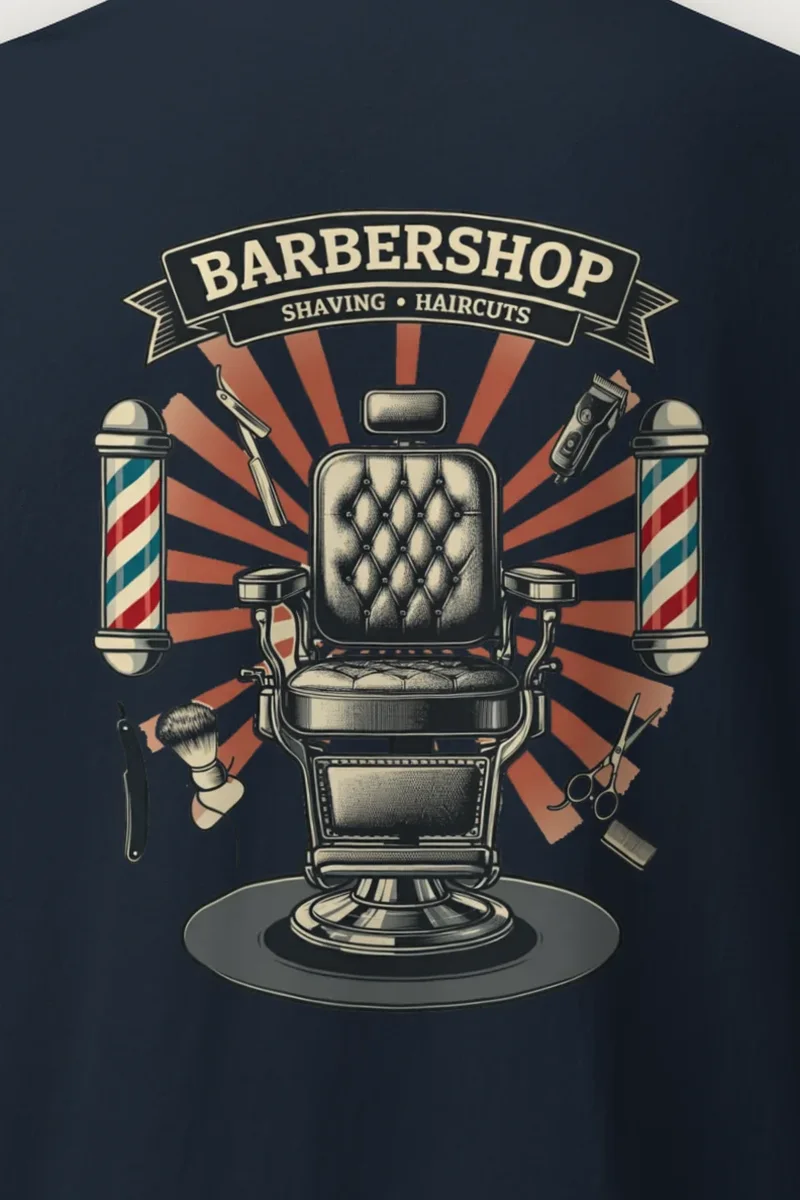 "Barbershop Heritage" Heavyweight Unisex Crewneck T-shirt