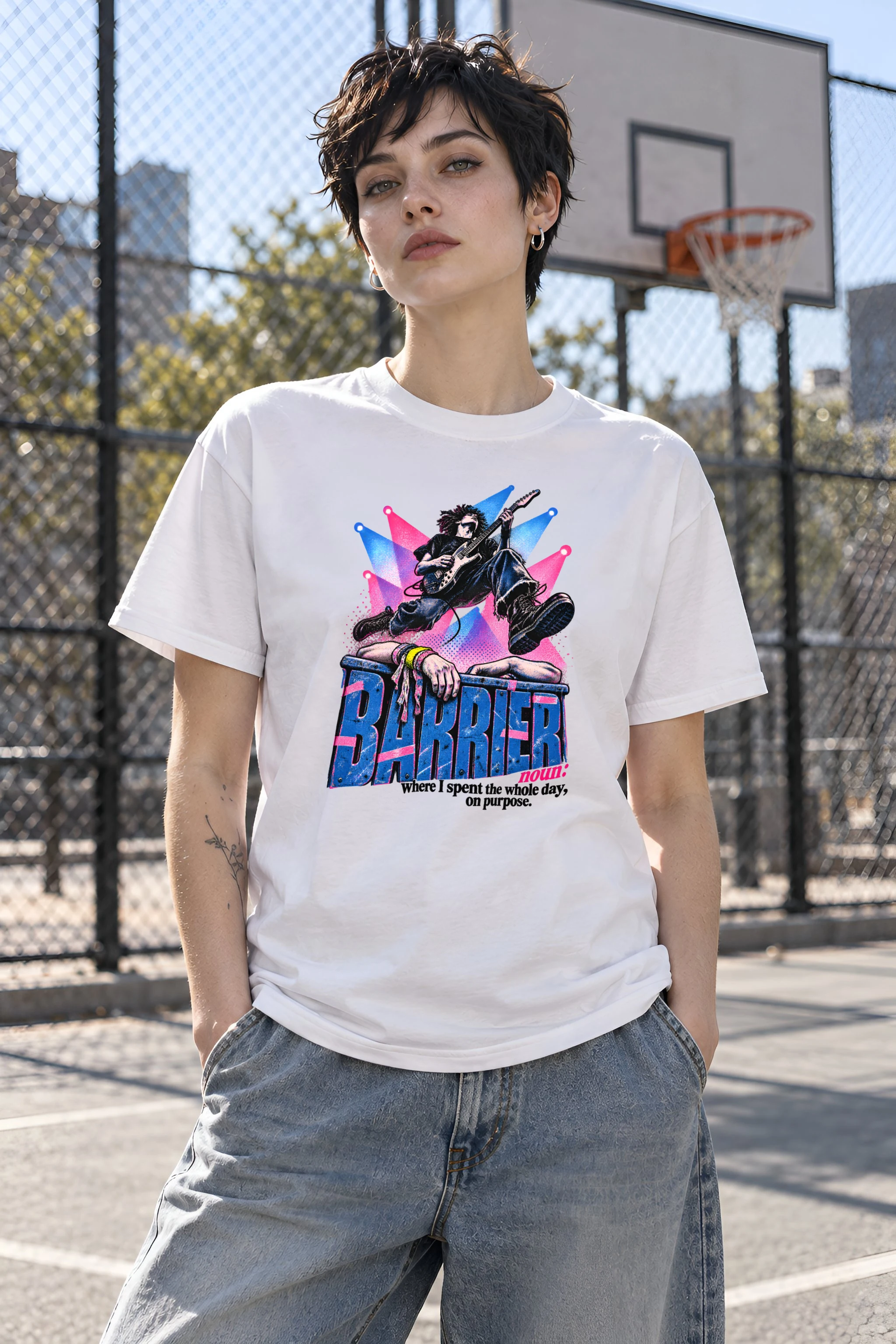 "Barrier Noun Definition" Heavyweight Unisex Crewneck T-shirt