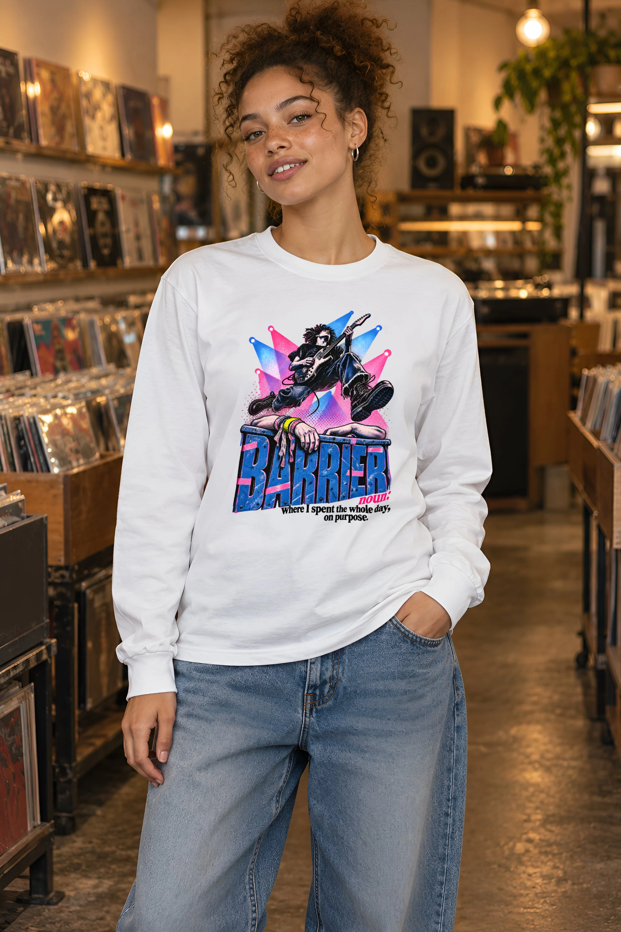 "Barrier Noun Definition" Unisex Longsleeve T-shirt