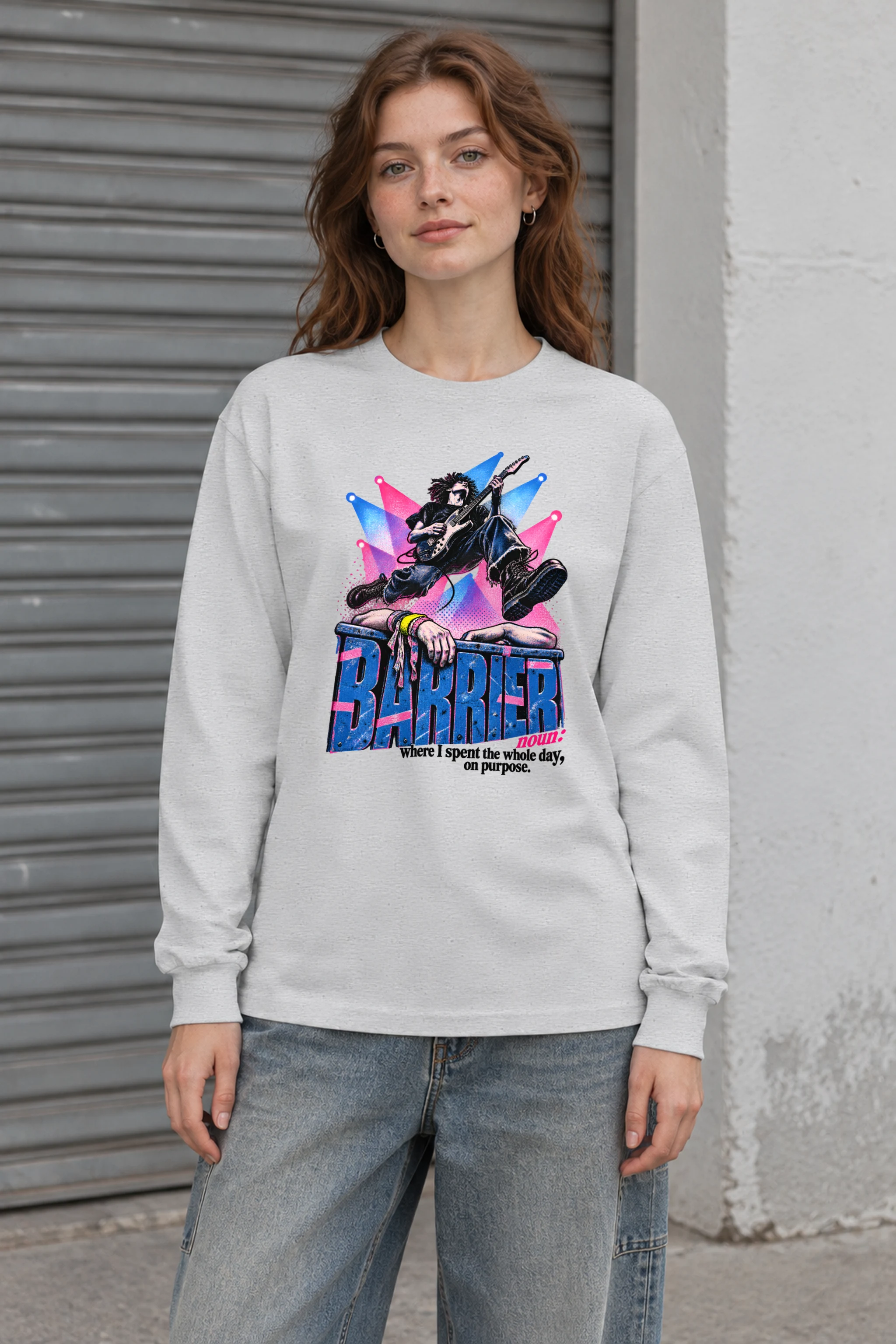 "Barrier Noun Definition" Unisex Longsleeve T-shirt