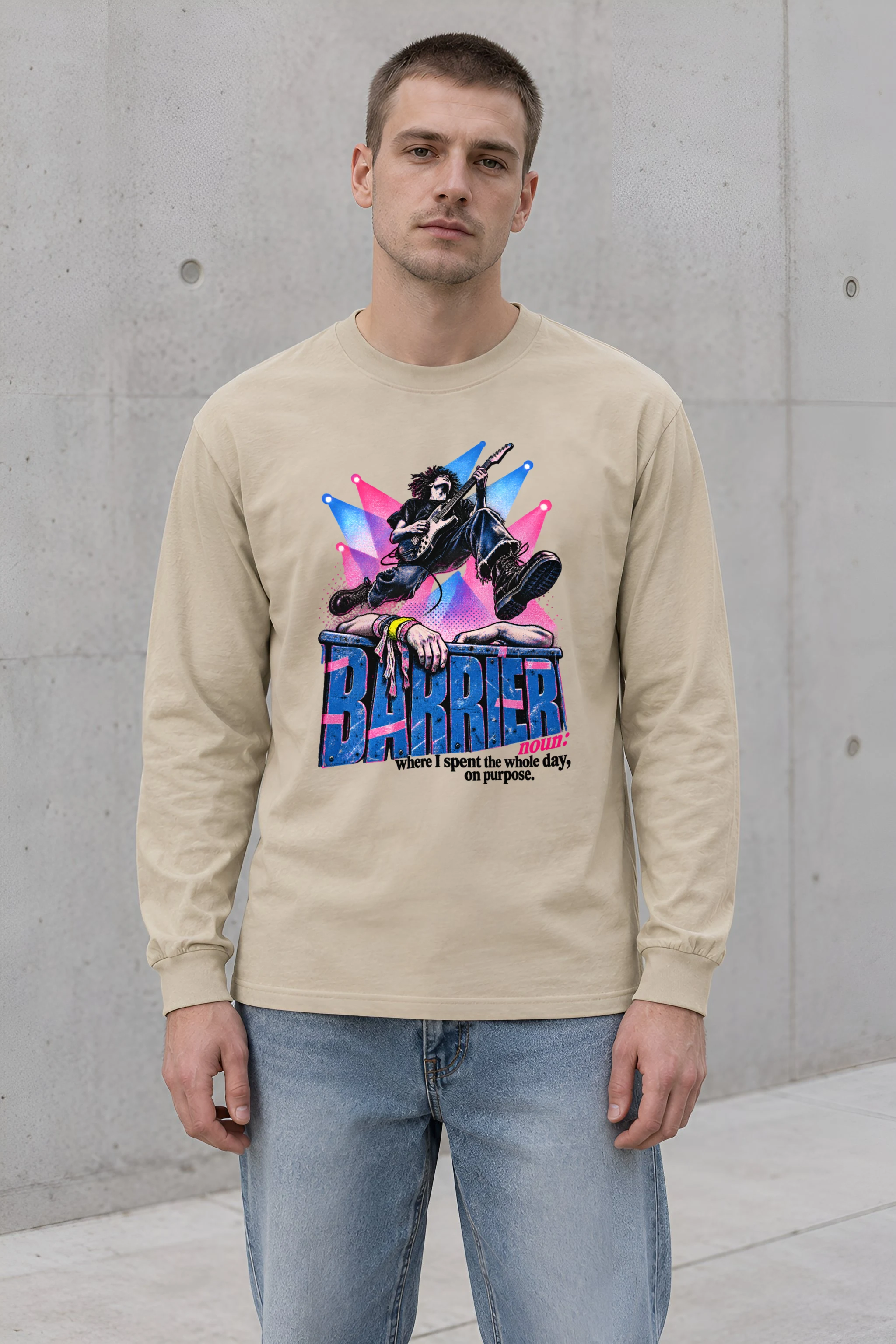 "Barrier Noun Definition" Unisex Longsleeve T-shirt