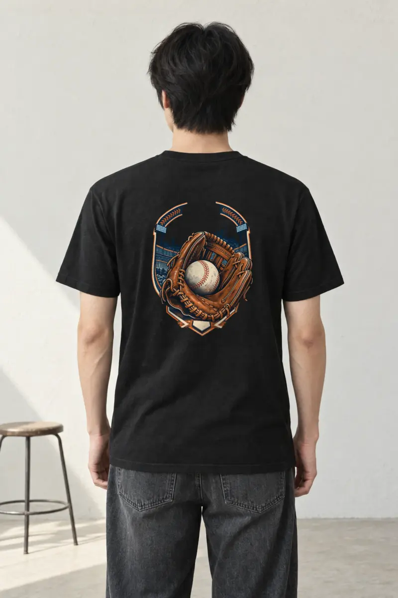 "Baseball Glove Stadium" Heavyweight Unisex Crewneck T-shirt