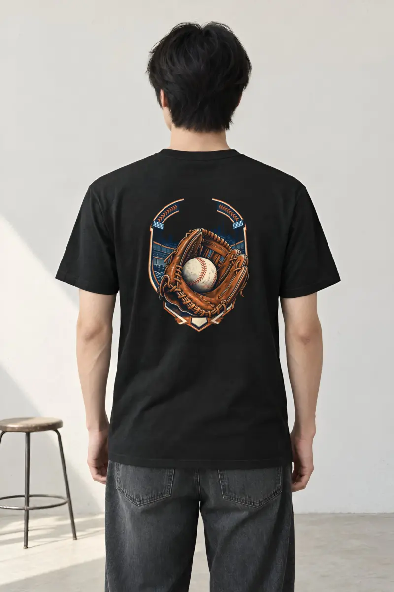 "Baseball Glove Stadium" Heavyweight Unisex Crewneck T-shirt