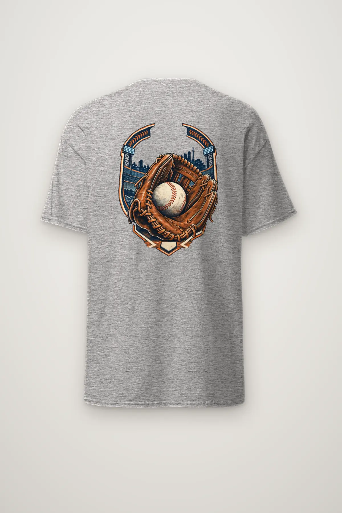 "Baseball Glove Stadium" Heavyweight Unisex Crewneck T-shirt