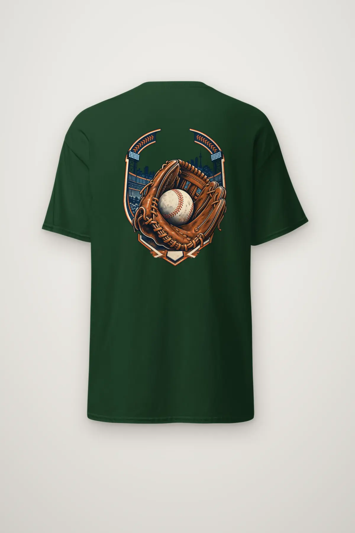 "Baseball Glove Stadium" Heavyweight Unisex Crewneck T-shirt