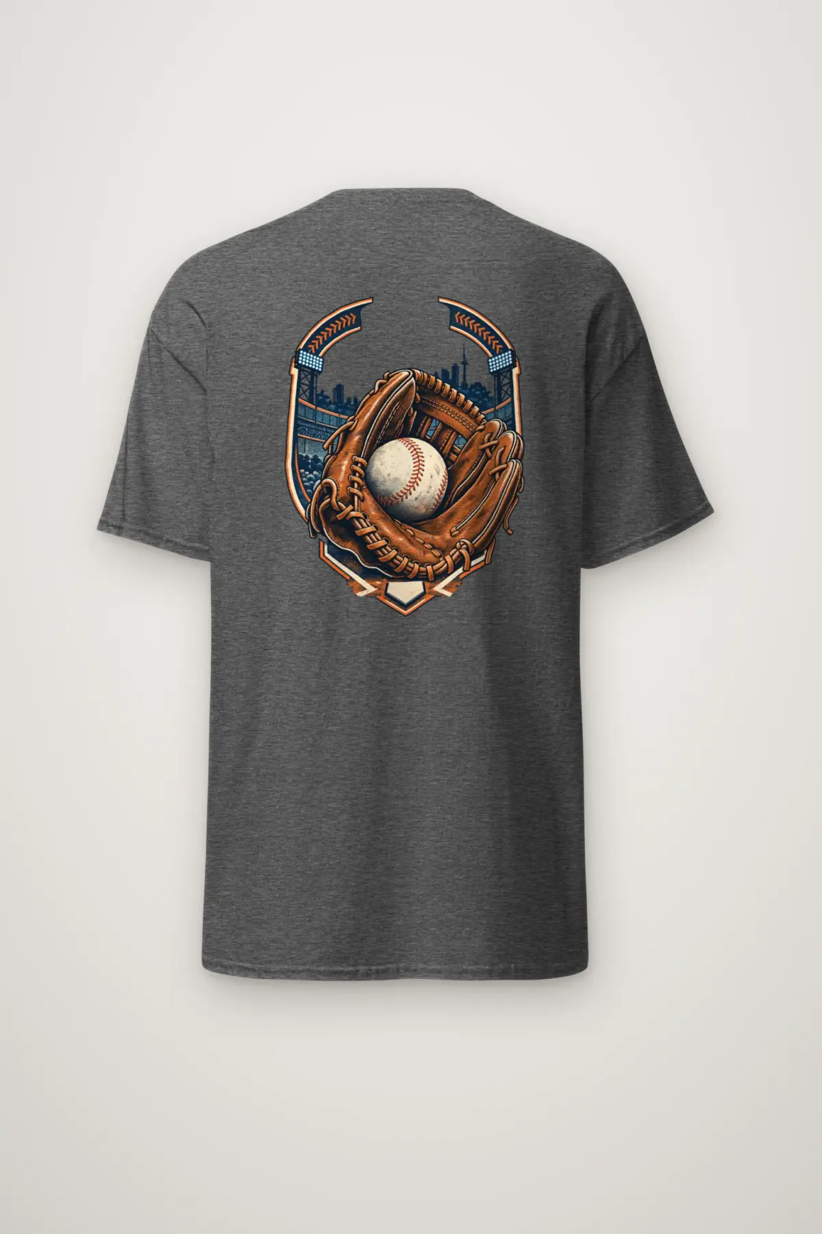 "Baseball Glove Stadium" Heavyweight Unisex Crewneck T-shirt