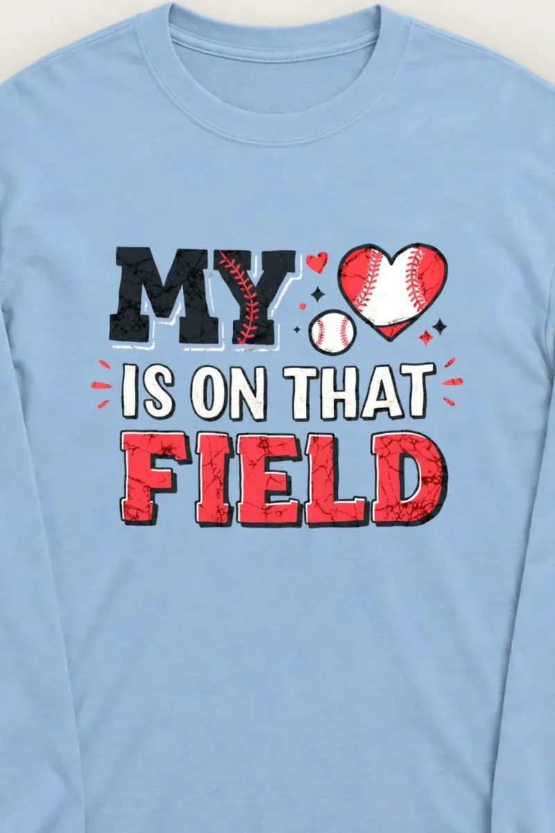 "Baseball Heart Stitch" Unisex Longsleeve T-shirt