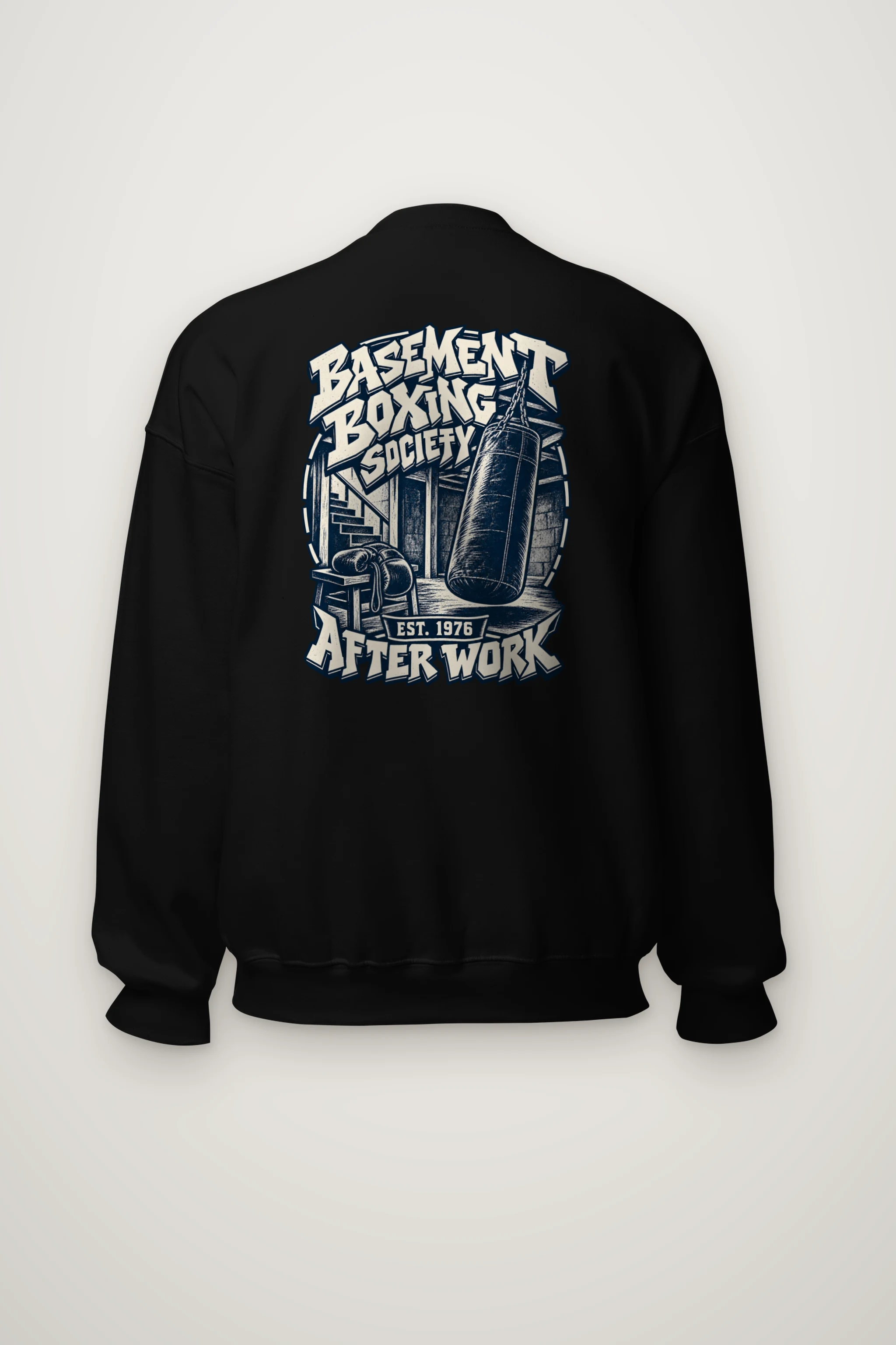"Basement Boxing Society" Heavy Blend Unisex Crewneck Sweatshirt