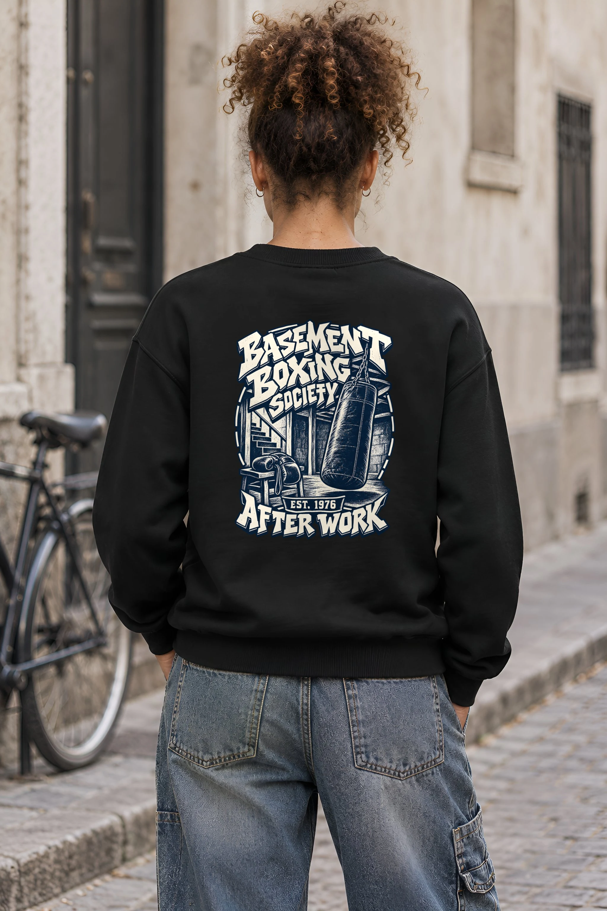 "Basement Boxing Society" Heavy Blend Unisex Crewneck Sweatshirt