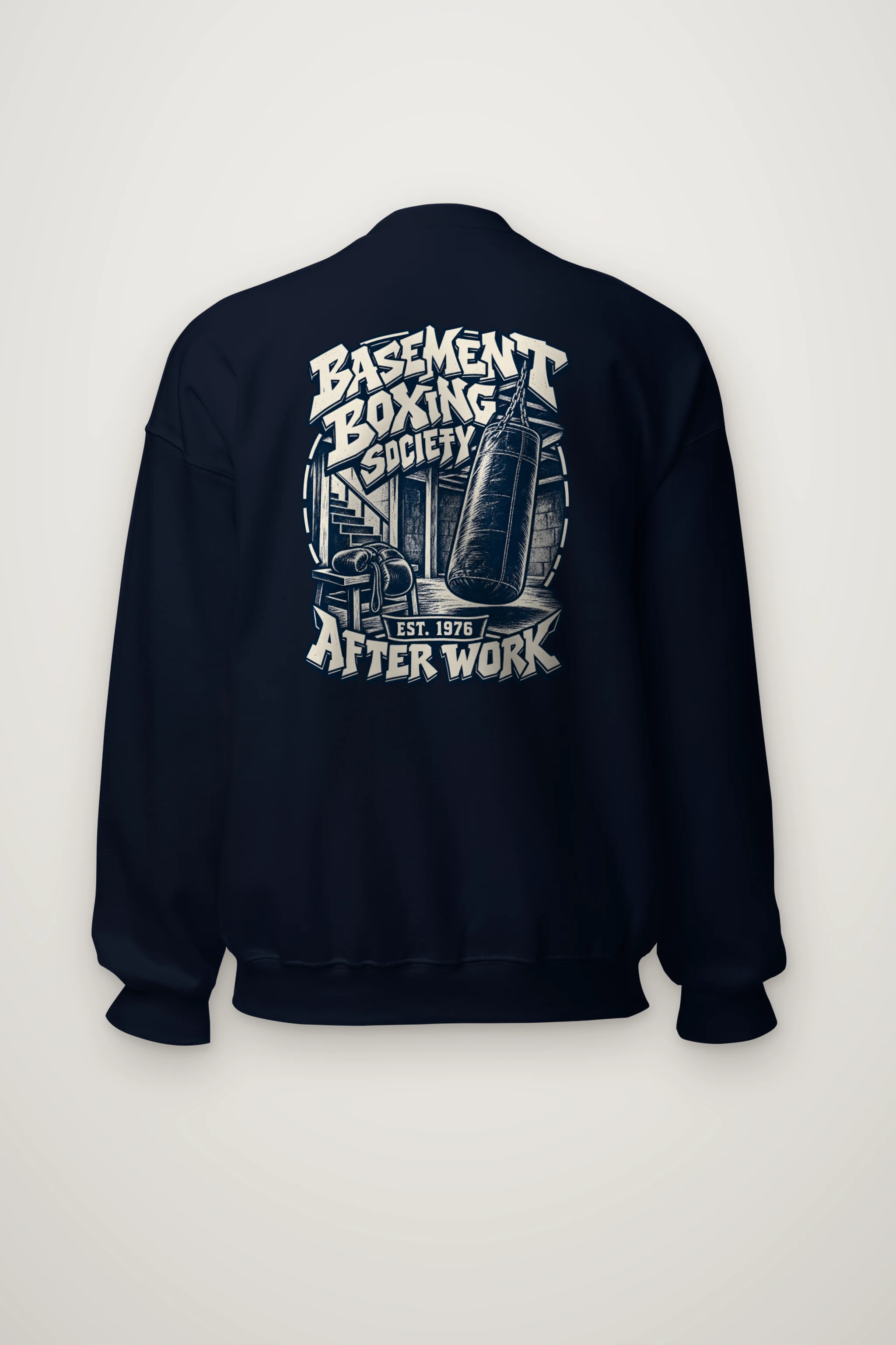 "Basement Boxing Society" Heavy Blend Unisex Crewneck Sweatshirt
