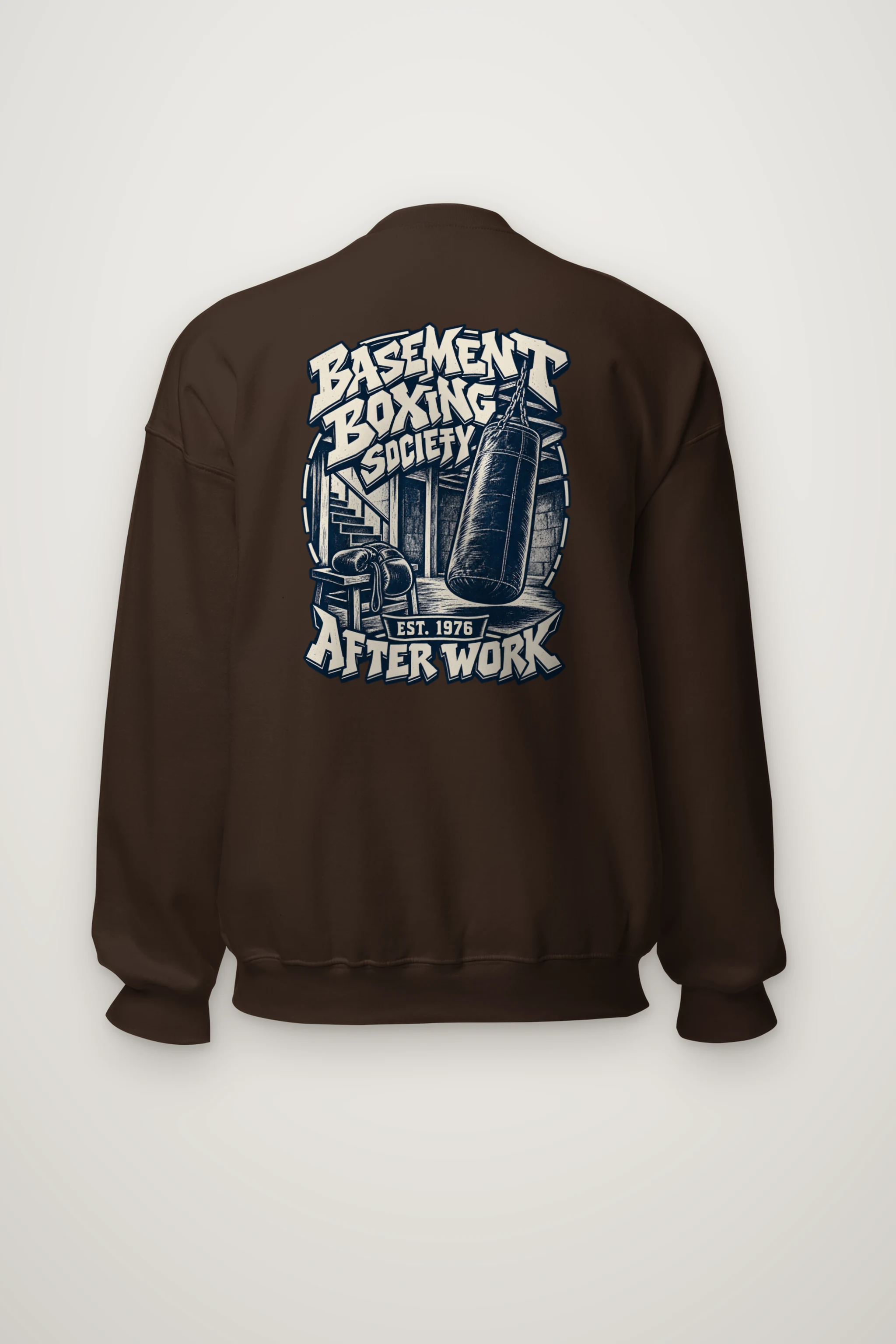 "Basement Boxing Society" Heavy Blend Unisex Crewneck Sweatshirt