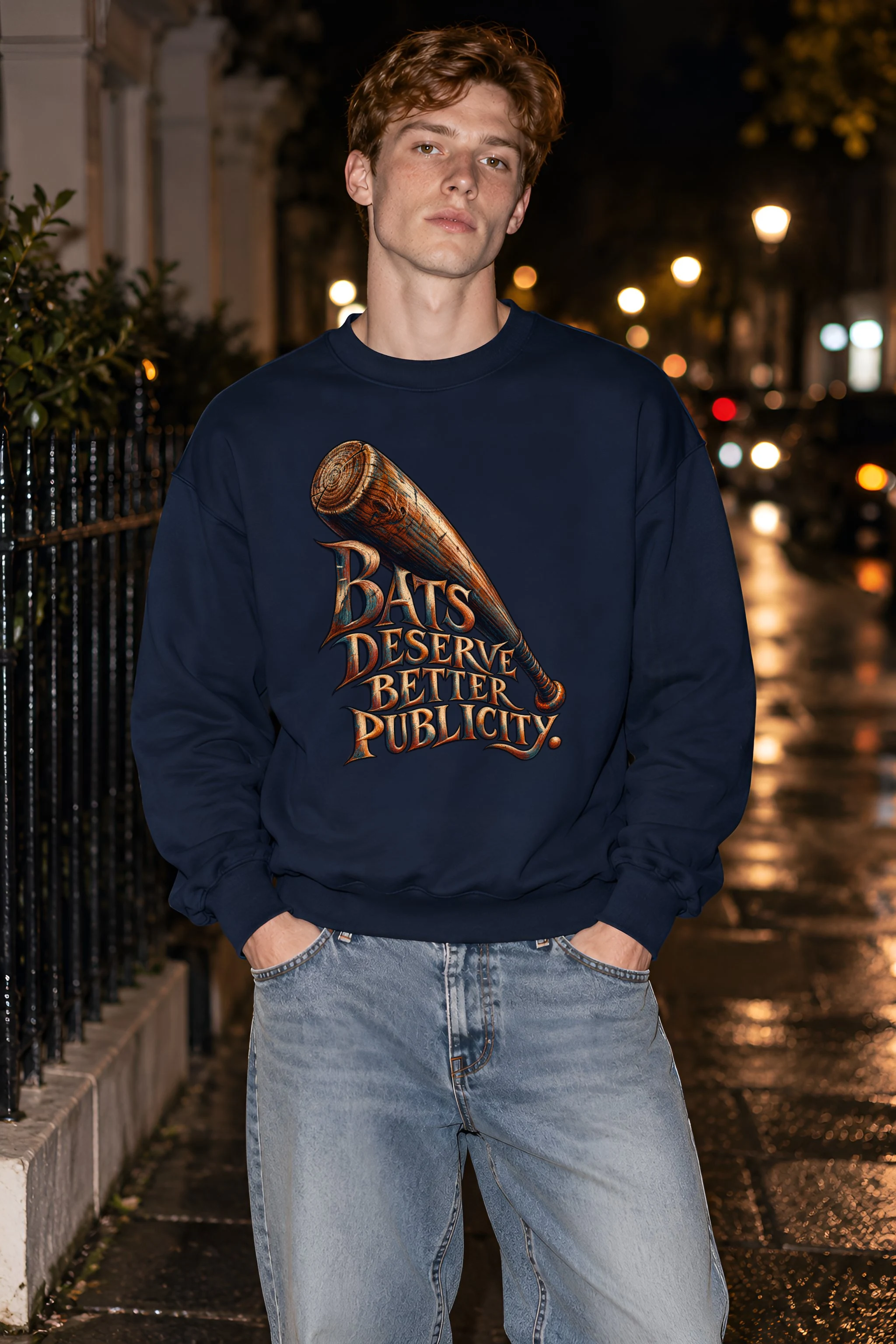 "Bats Deserve Better Publicity" Unisex Crewneck Sweatshirt