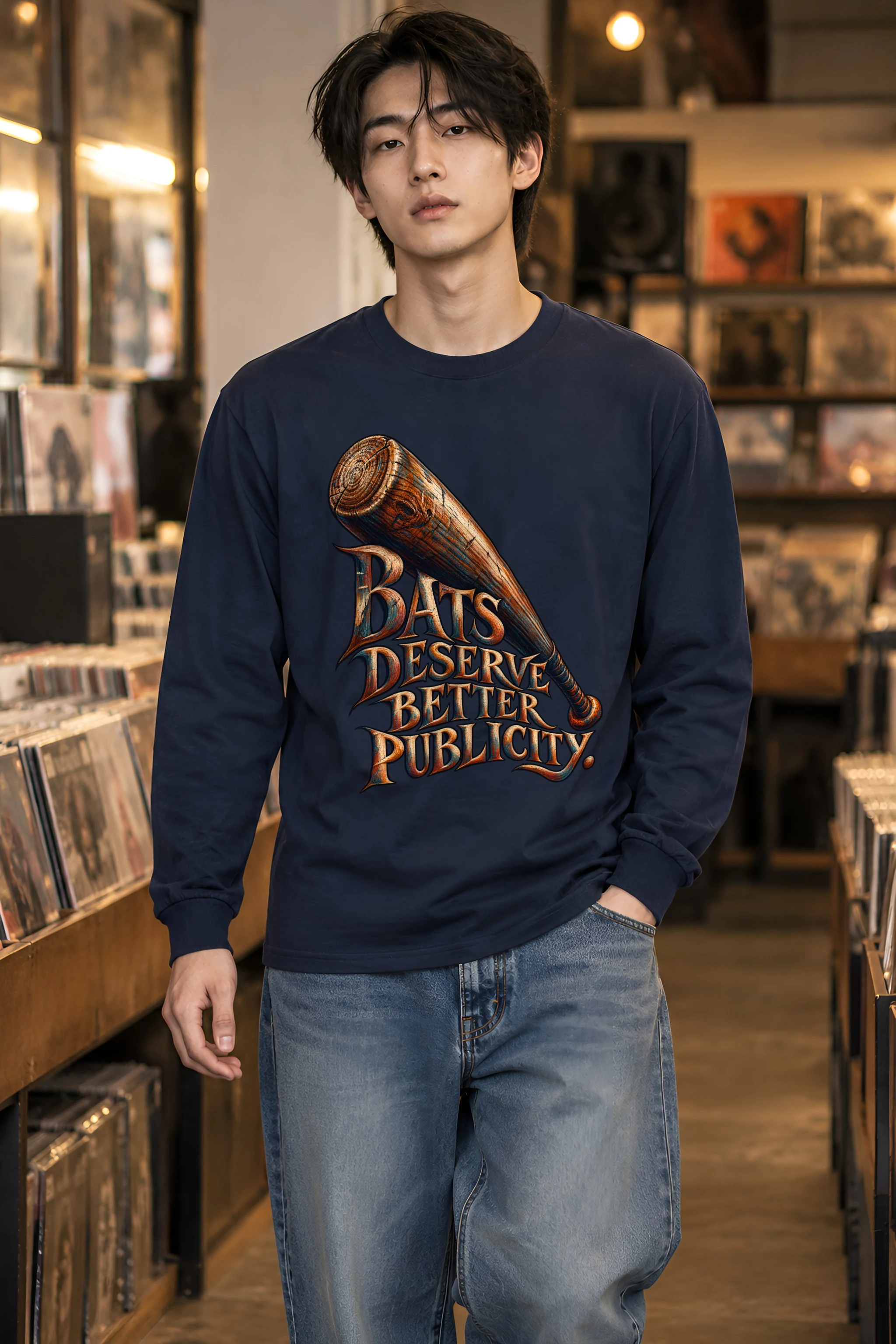 "Bats Deserve Better Publicity" Unisex Longsleeve T-shirt
