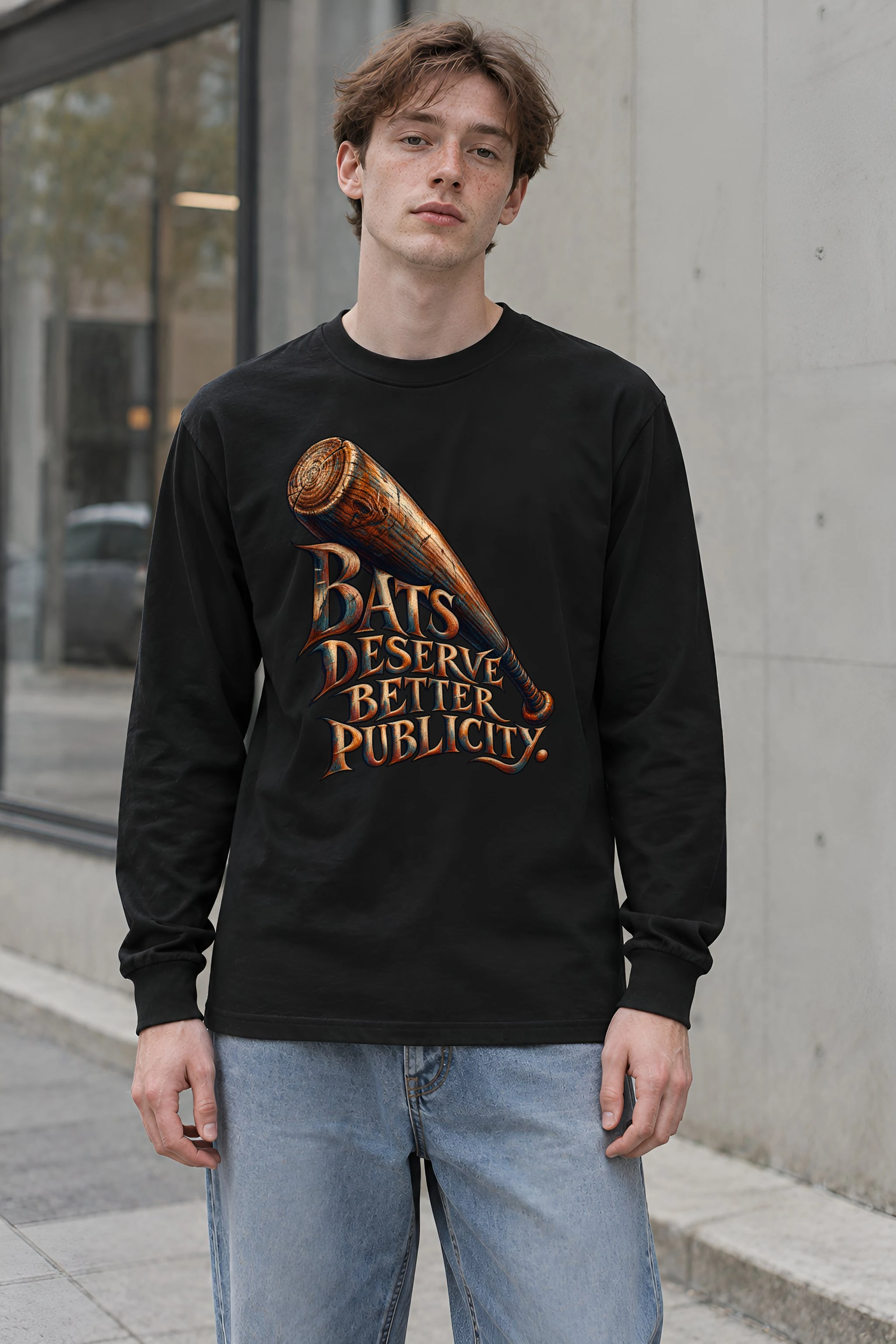 "Bats Deserve Better Publicity" Unisex Longsleeve T-shirt