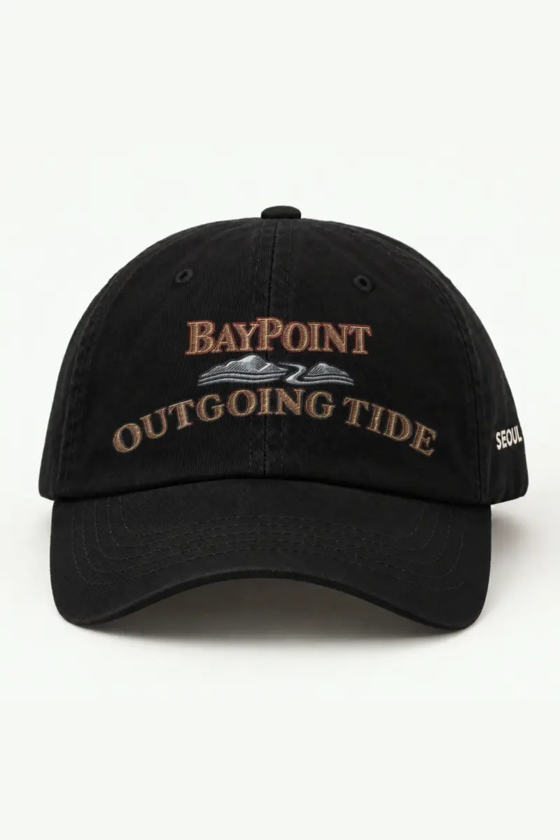 "Baypoint Outgoing Tide" Classic Dad Hat · Embroidered — black/cap-front
