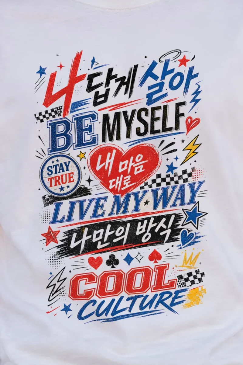 "Be Myself" Unisex Longsleeve T-shirt - the graphic up close