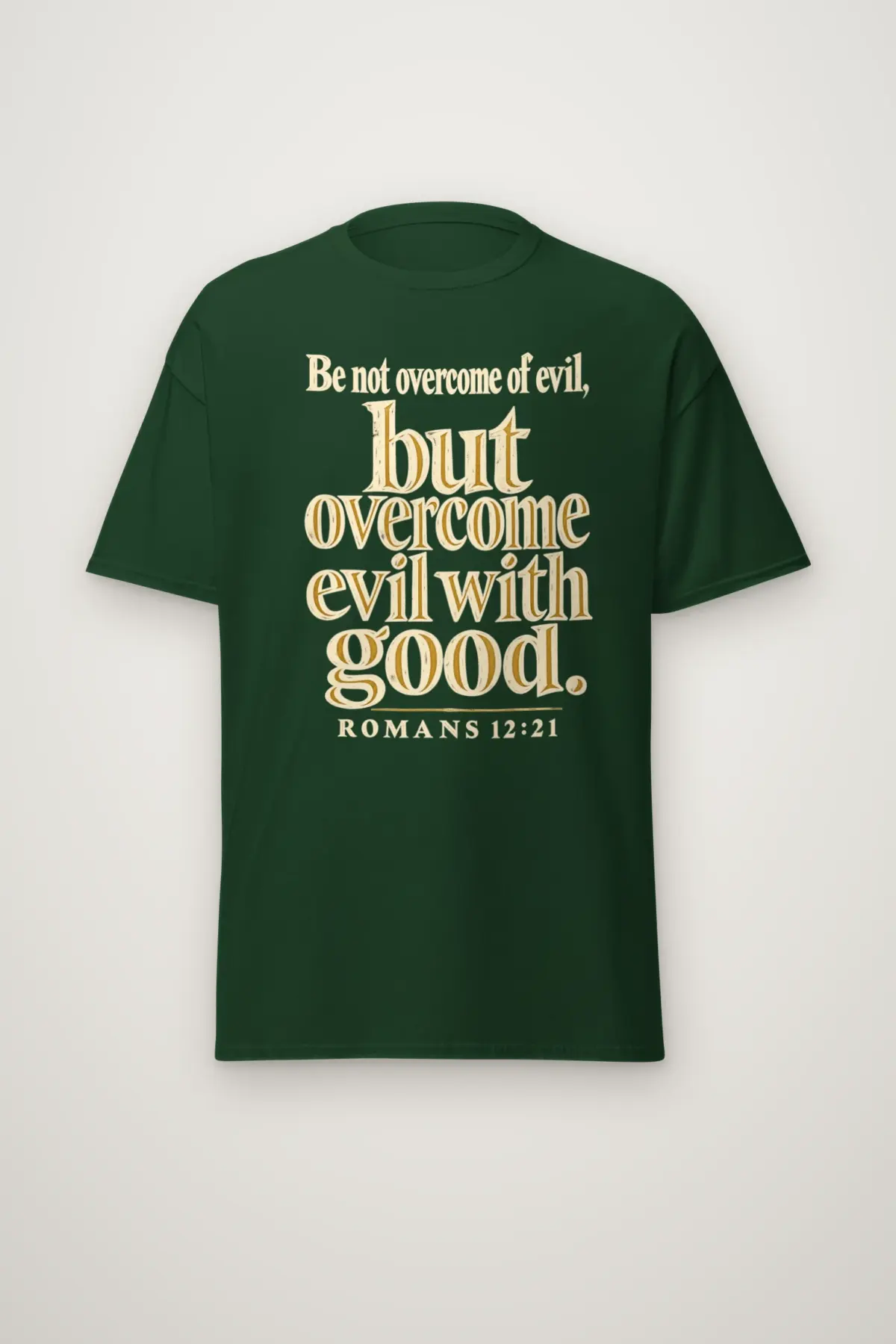 "Be Not Overcome" Heavyweight Unisex Crewneck T-shirt