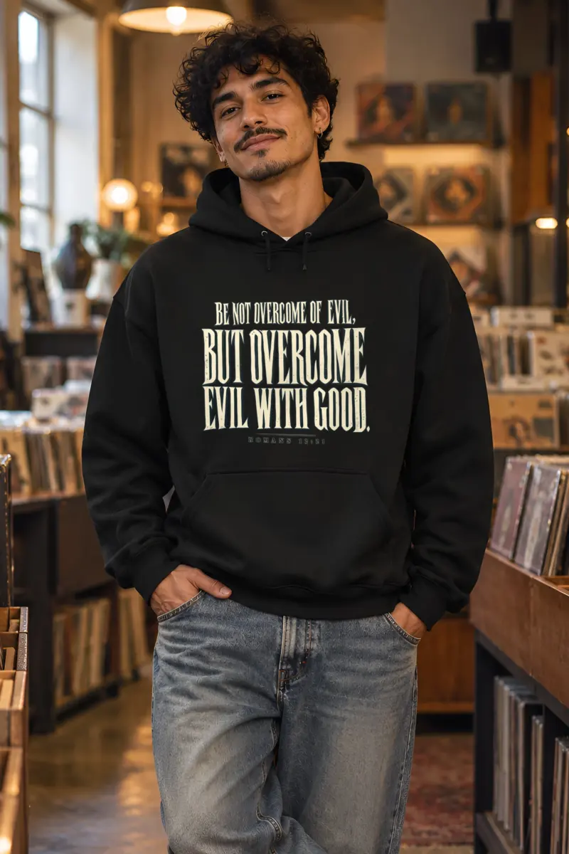 "Be Not Overcome Of Evil" Heavy Blend Unisex Pullover Hoodie