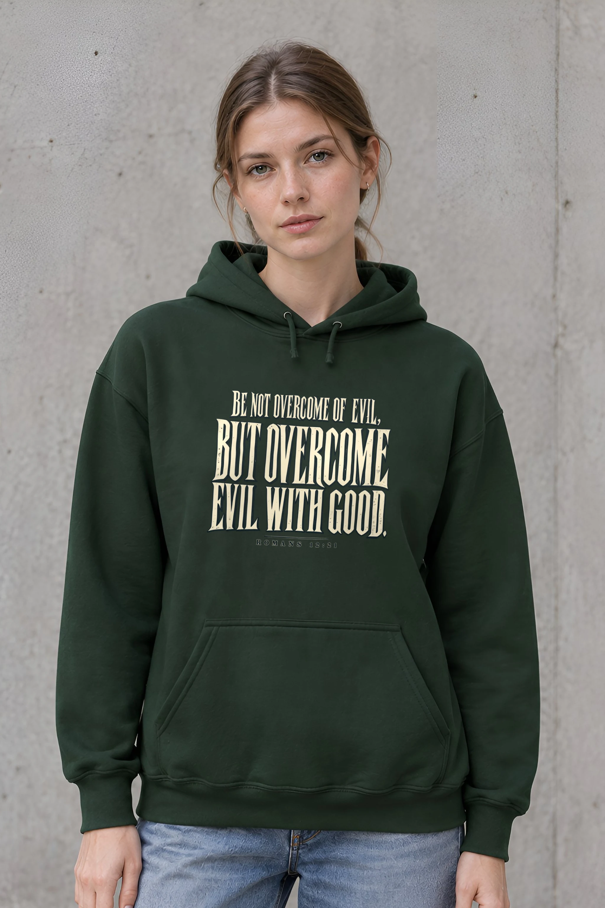 "Be Not Overcome Of Evil" Heavy Blend Unisex Pullover Hoodie