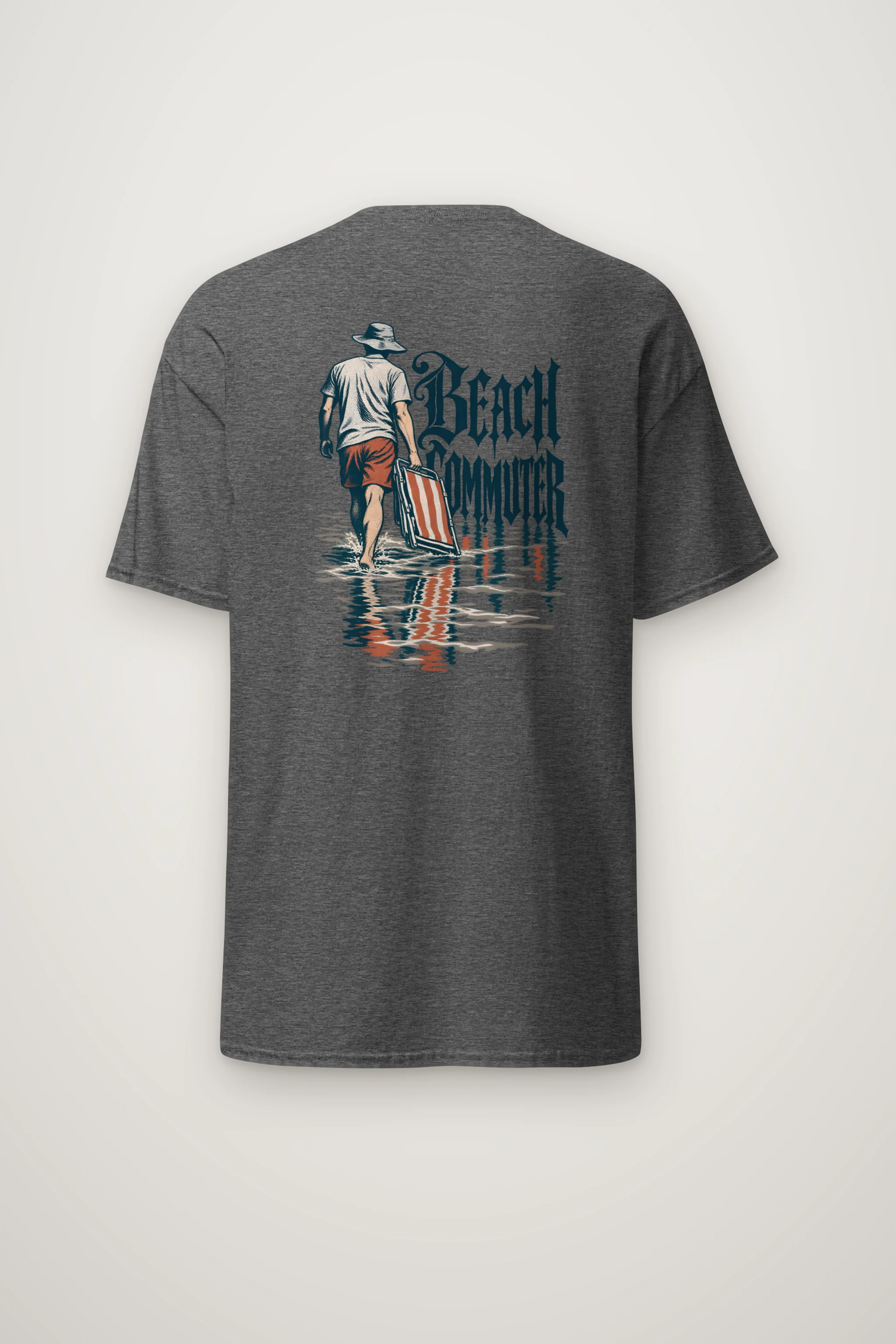 "Beach Commuter" Heavyweight Unisex Crewneck T-shirt