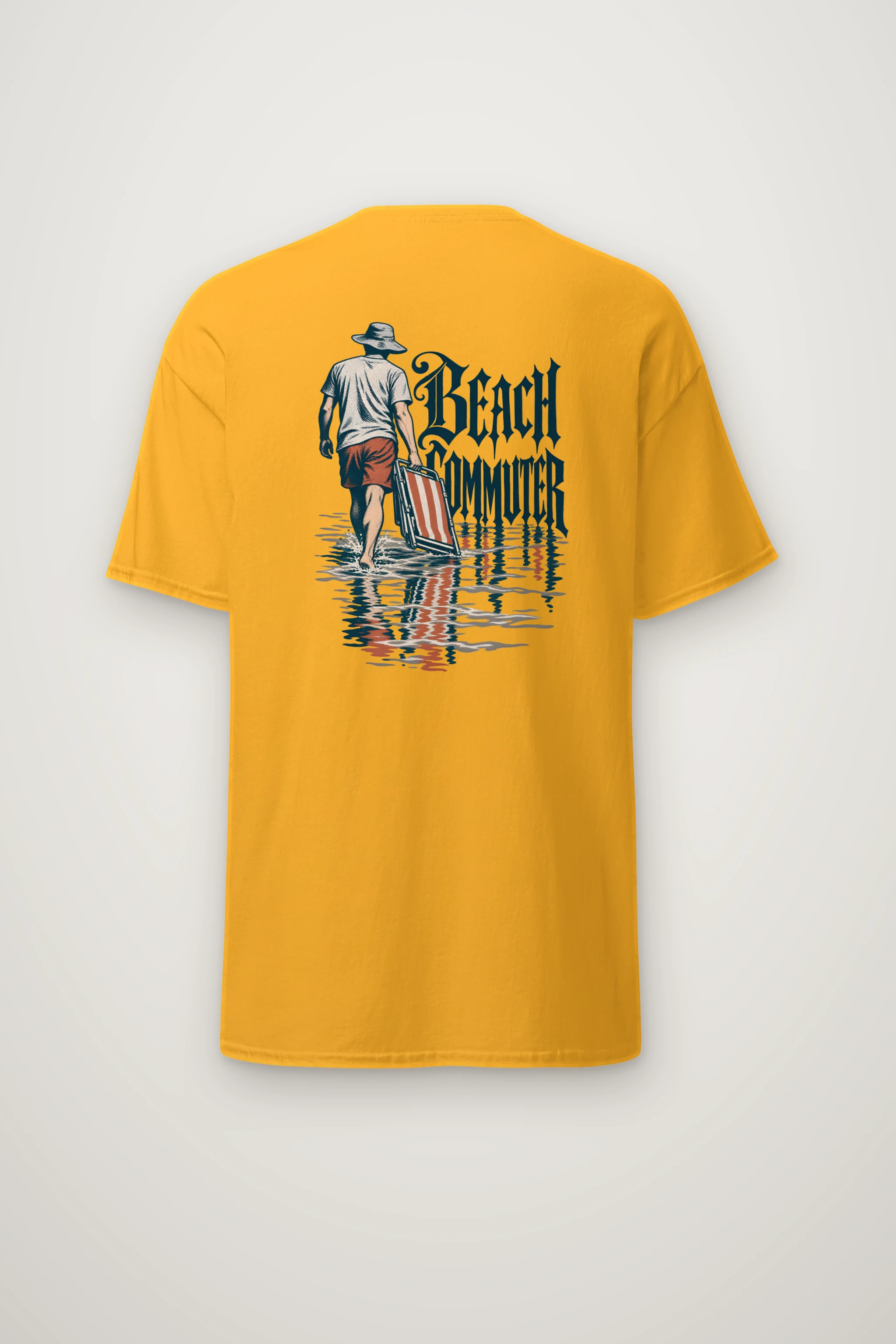 "Beach Commuter" Heavyweight Unisex Crewneck T-shirt
