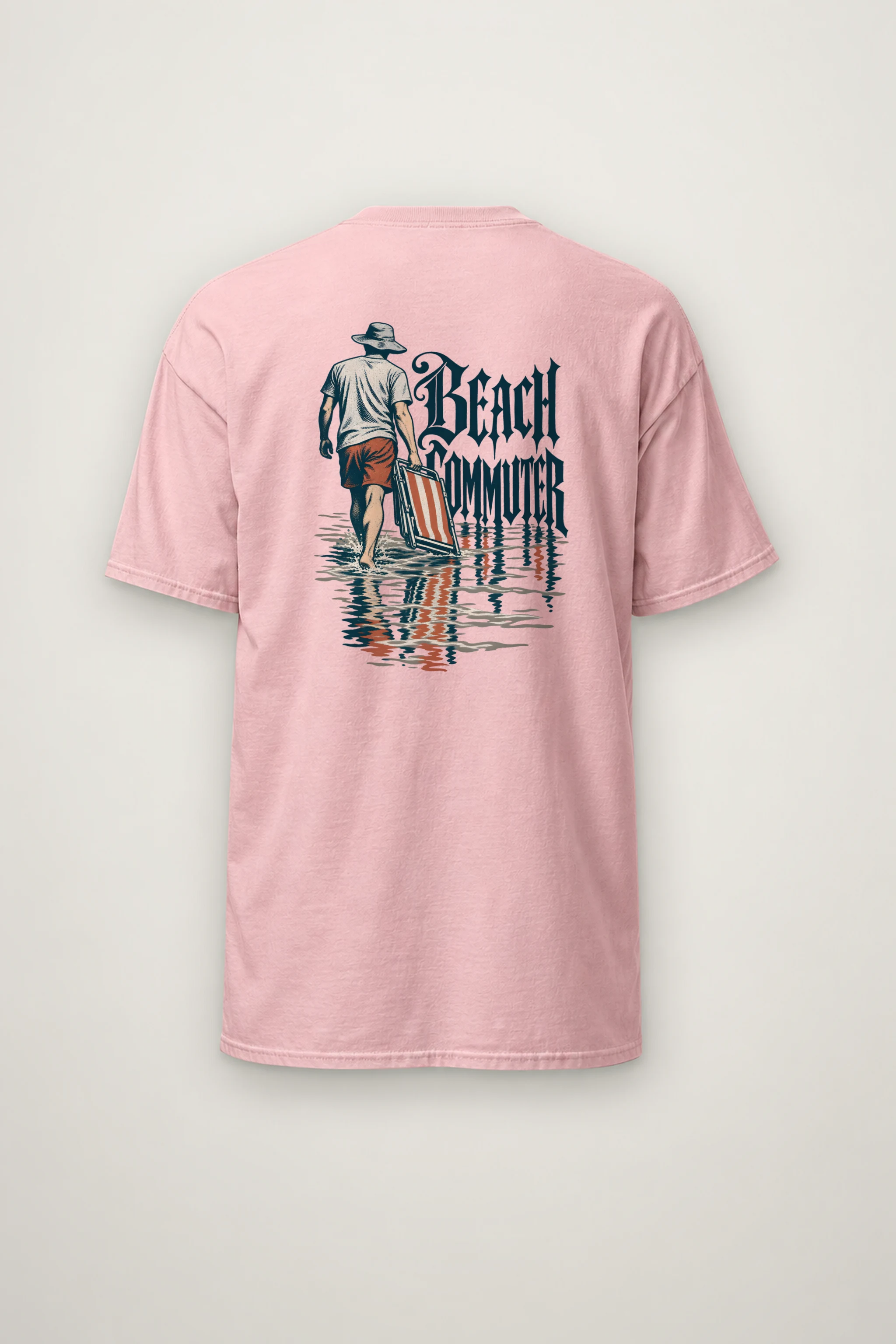 "Beach Commuter" Heavyweight Unisex Crewneck T-shirt