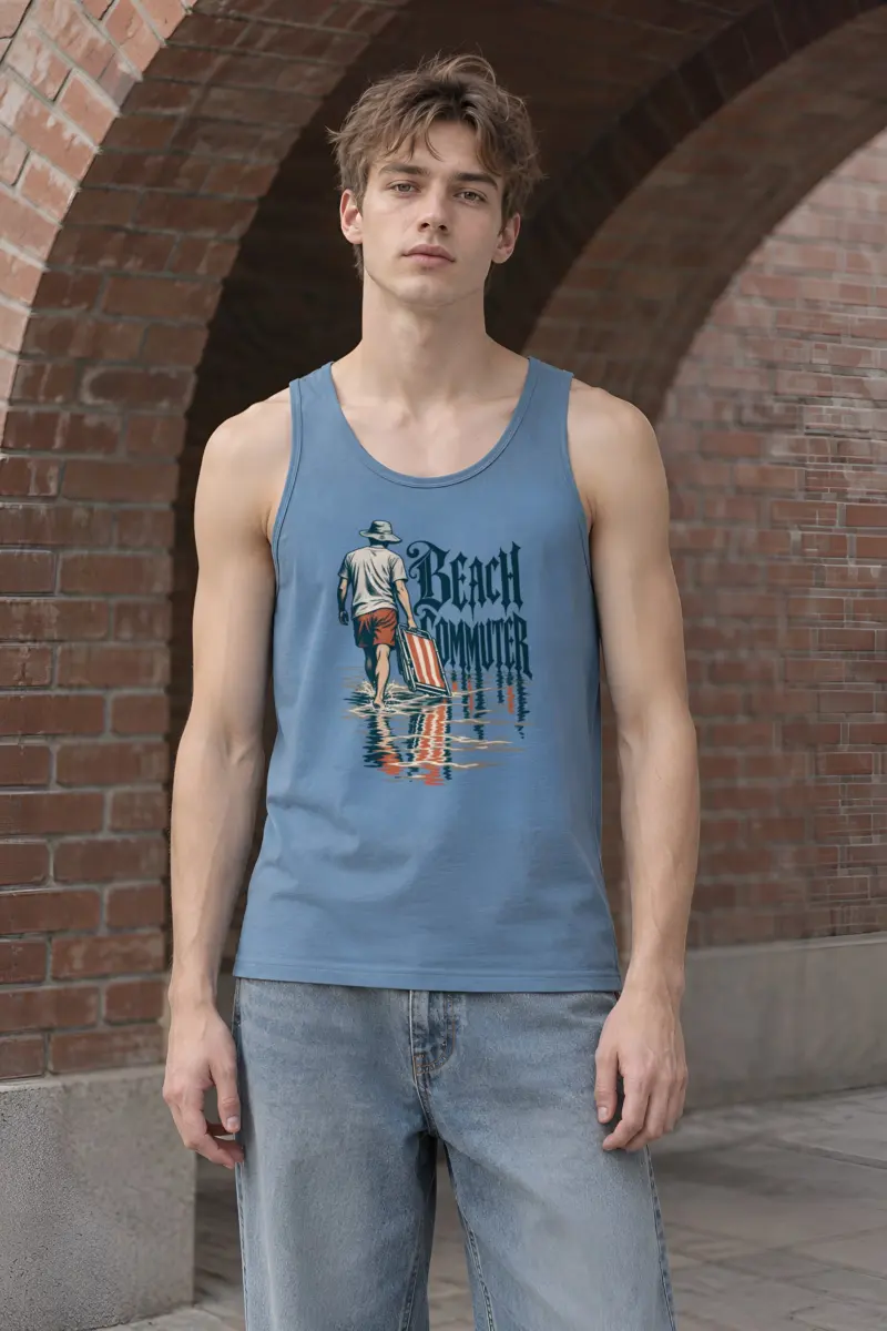 “Beach Commuter” Unisex Jersey Tank