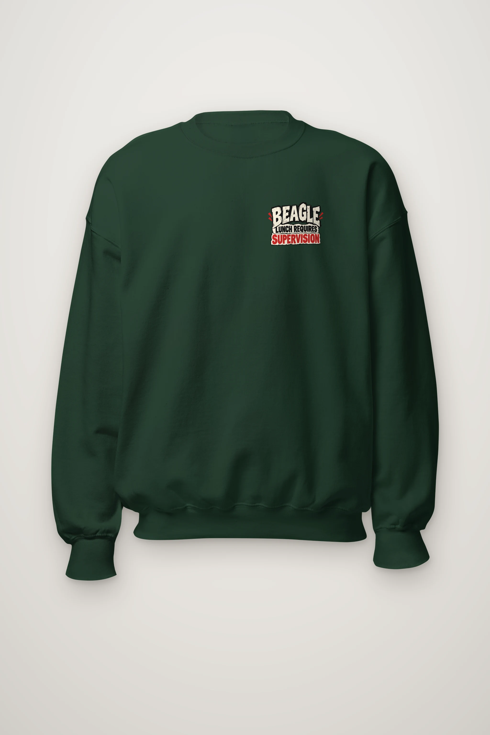 "Beagle Lunch Requires Supervision" Heavy Blend Unisex Crewneck Sweatshirt