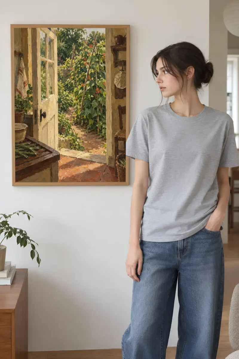 “Bean Garden Kitchen Door” Premium Wooden Framed Poster