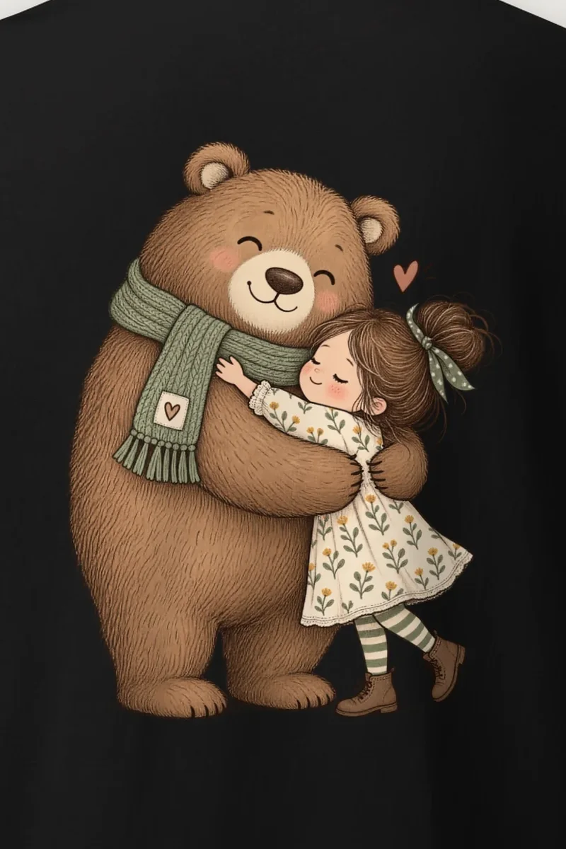"Bear Hug" Heavyweight Unisex Crewneck T-shirt