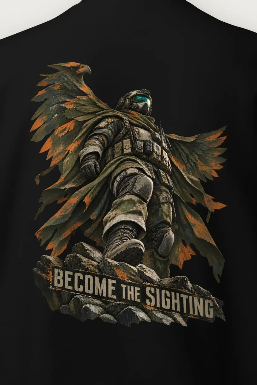"Become the Sighting" Heavy Blend Unisex Crewneck Sweatshirt - the graphic up close