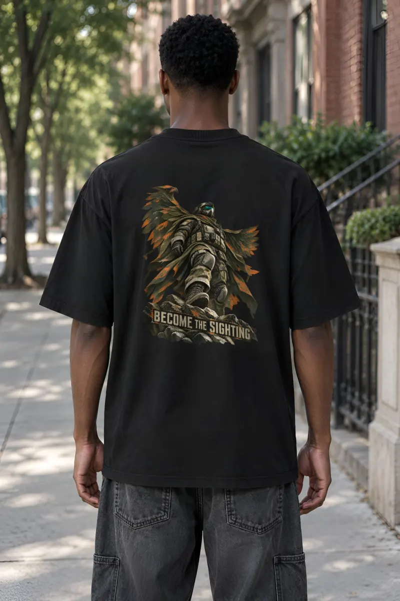 "Become the Sighting" Unisex Oversized Heavyweight Crewneck T-Shirt