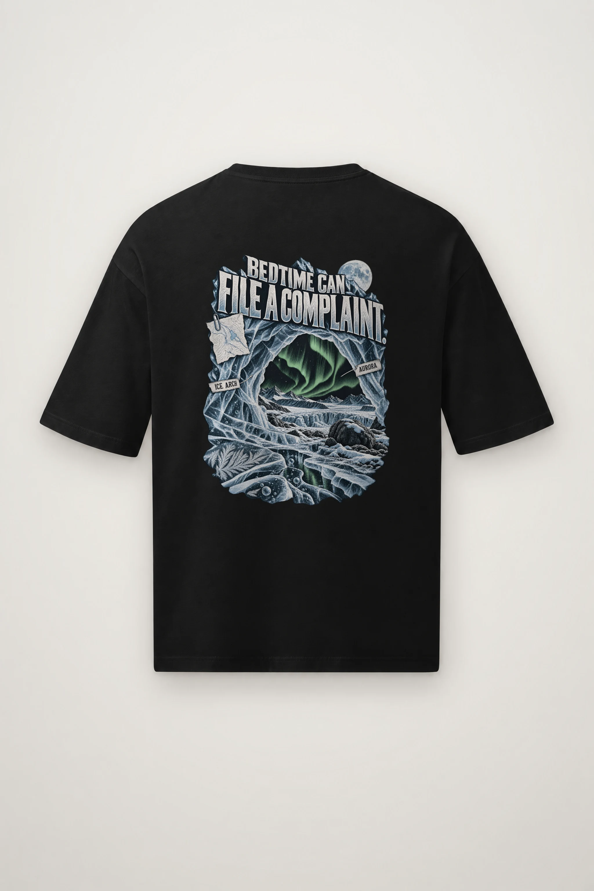 "Bedtime Can File a Complaint" Men's Oversized Heavyweight Crewneck T-Shirt