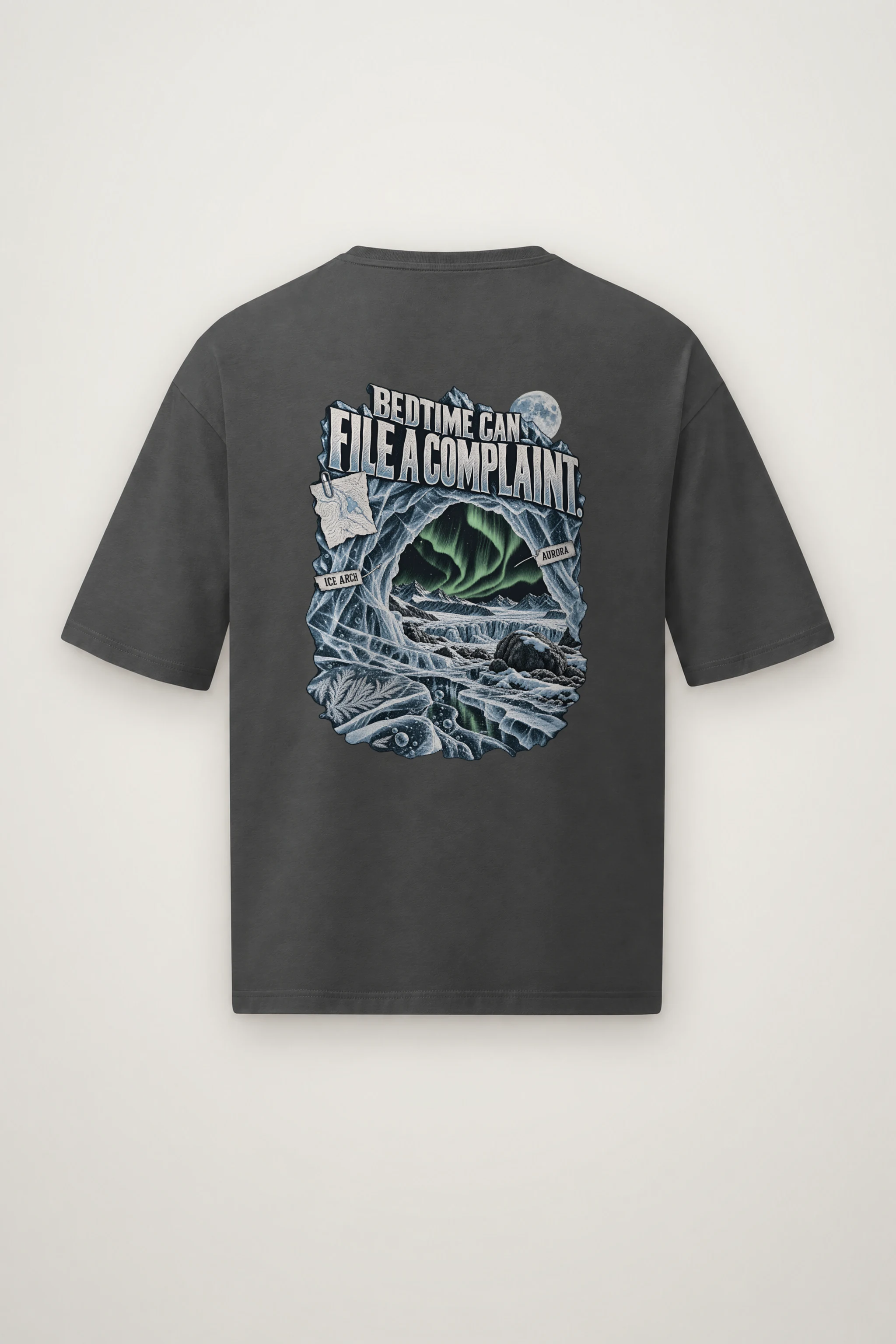"Bedtime Can File a Complaint" Men's Oversized Heavyweight Crewneck T-Shirt