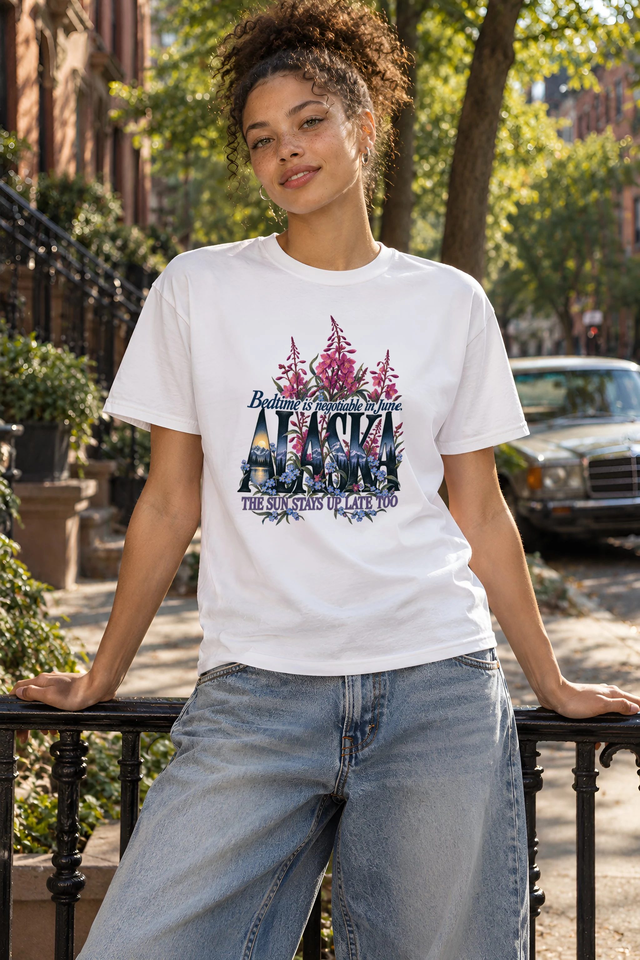 "Bedtime Is Negotiable in June" Heavyweight Unisex Crewneck T-shirt
