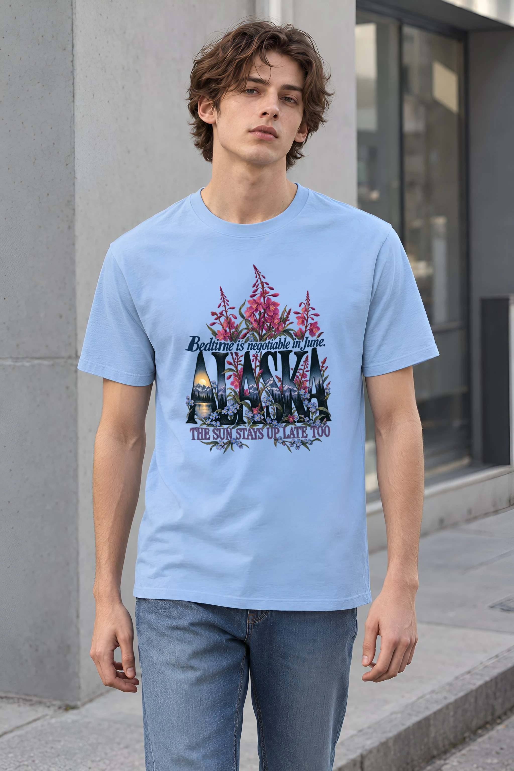 "Bedtime Is Negotiable in June" Heavyweight Unisex Crewneck T-shirt