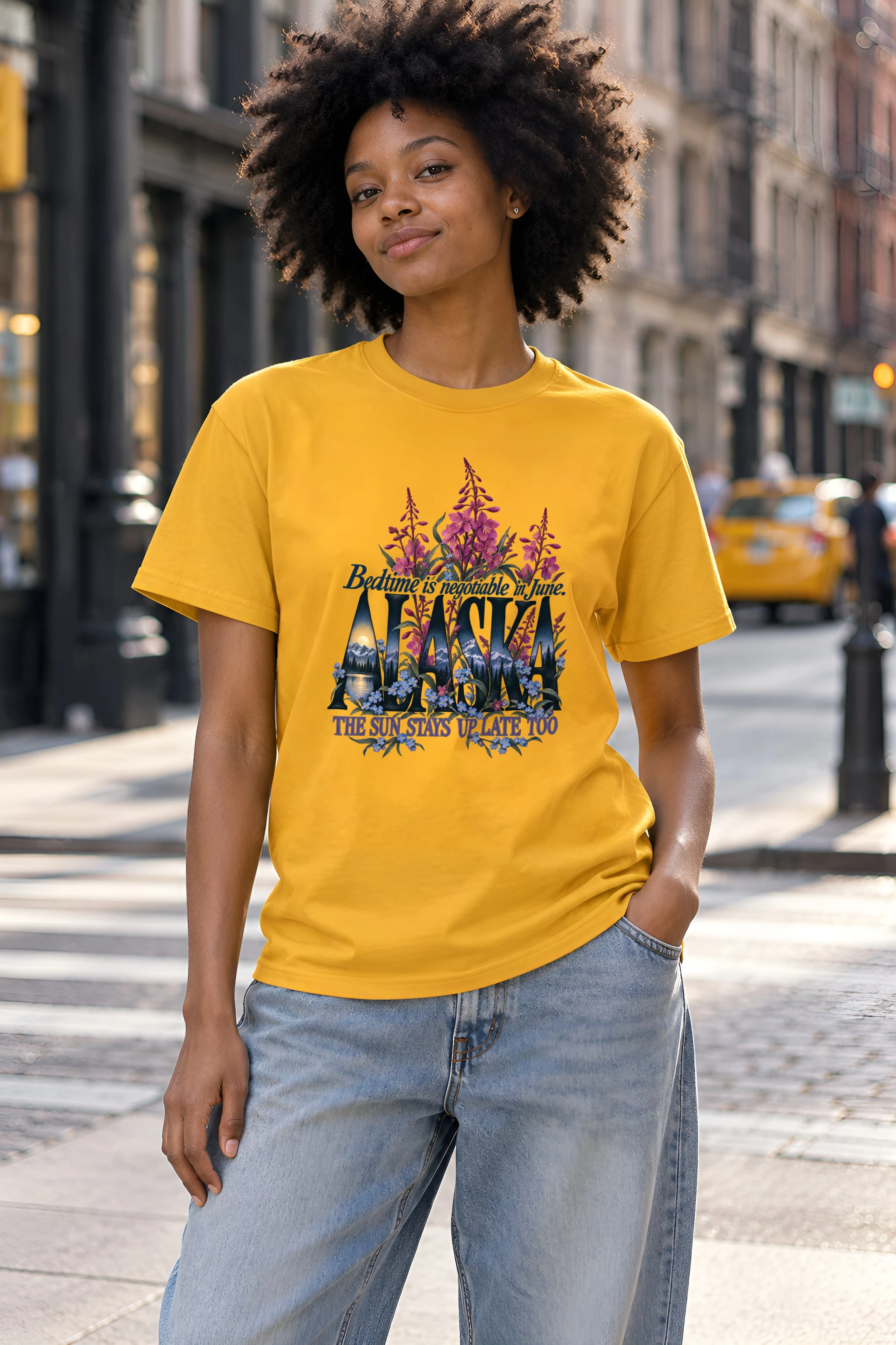 "Bedtime Is Negotiable in June" Heavyweight Unisex Crewneck T-shirt