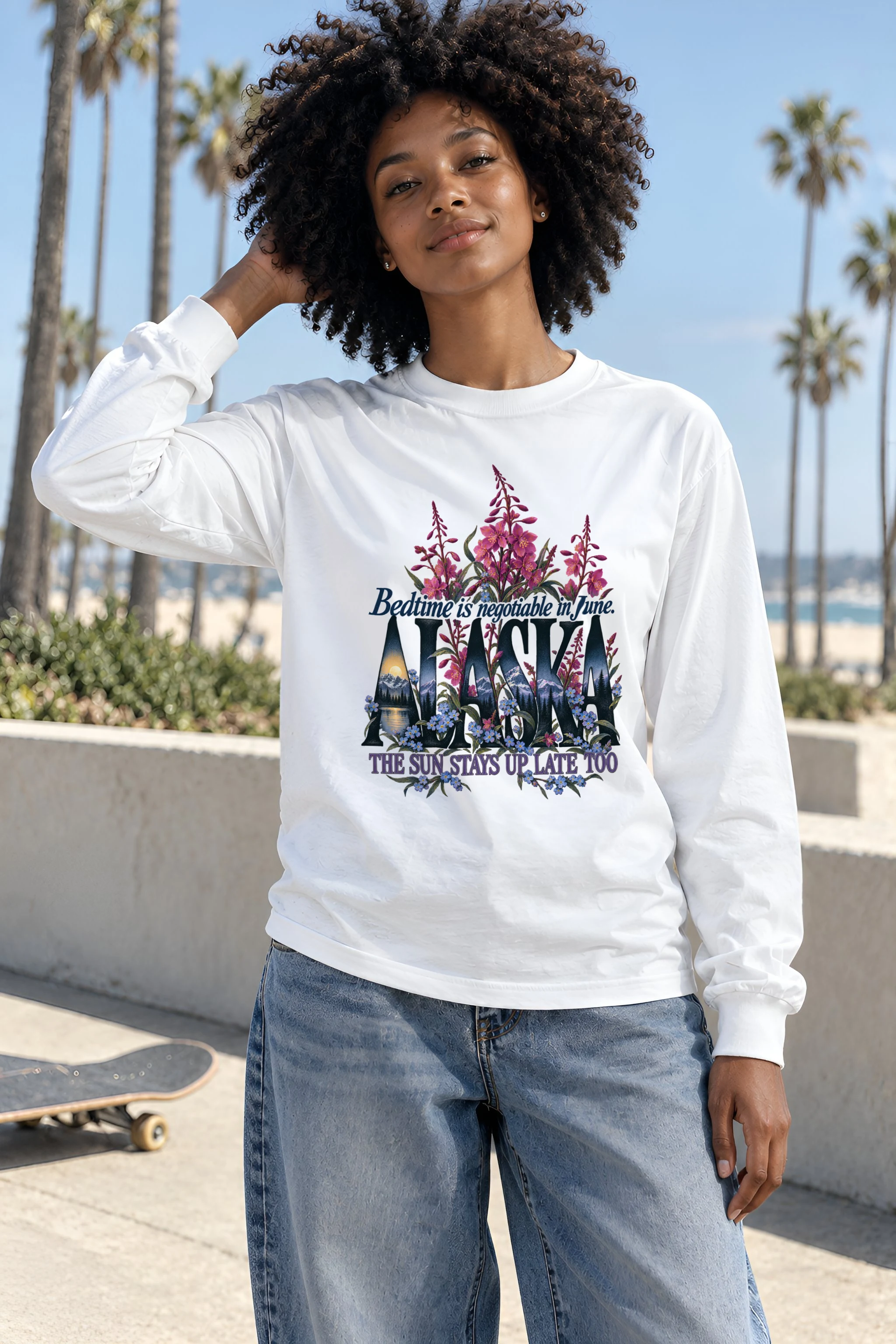 "Bedtime Is Negotiable in June" Unisex Longsleeve T-shirt