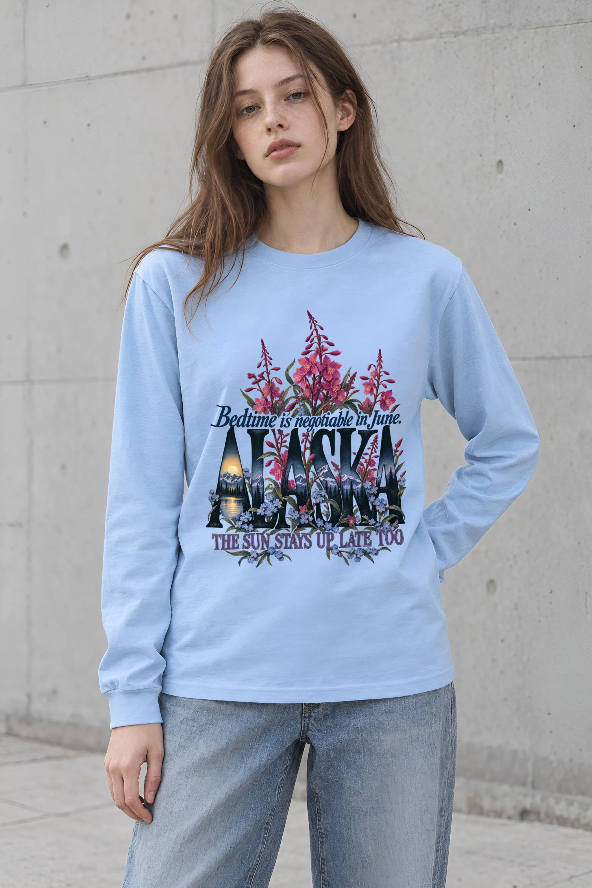 "Bedtime Is Negotiable in June" Unisex Longsleeve T-shirt
